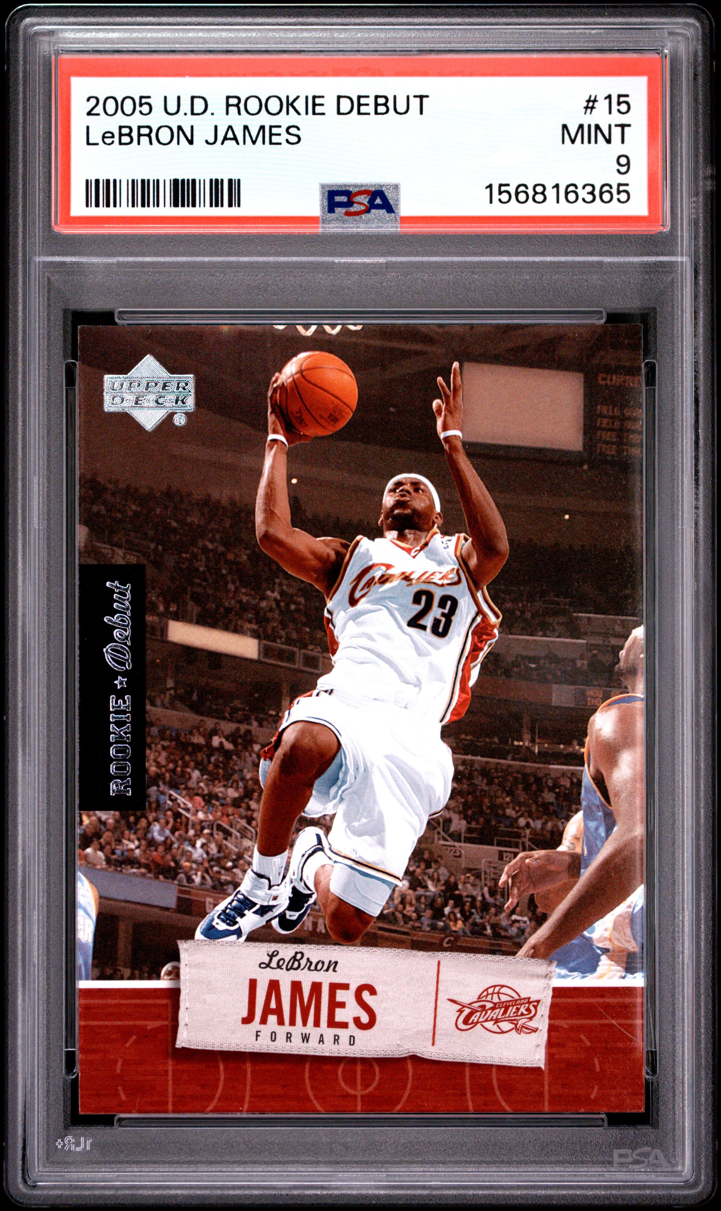 2005 UPPER DECK ROOKIE DEBUT LeBRON JAMES #15 MINT 9 156816365