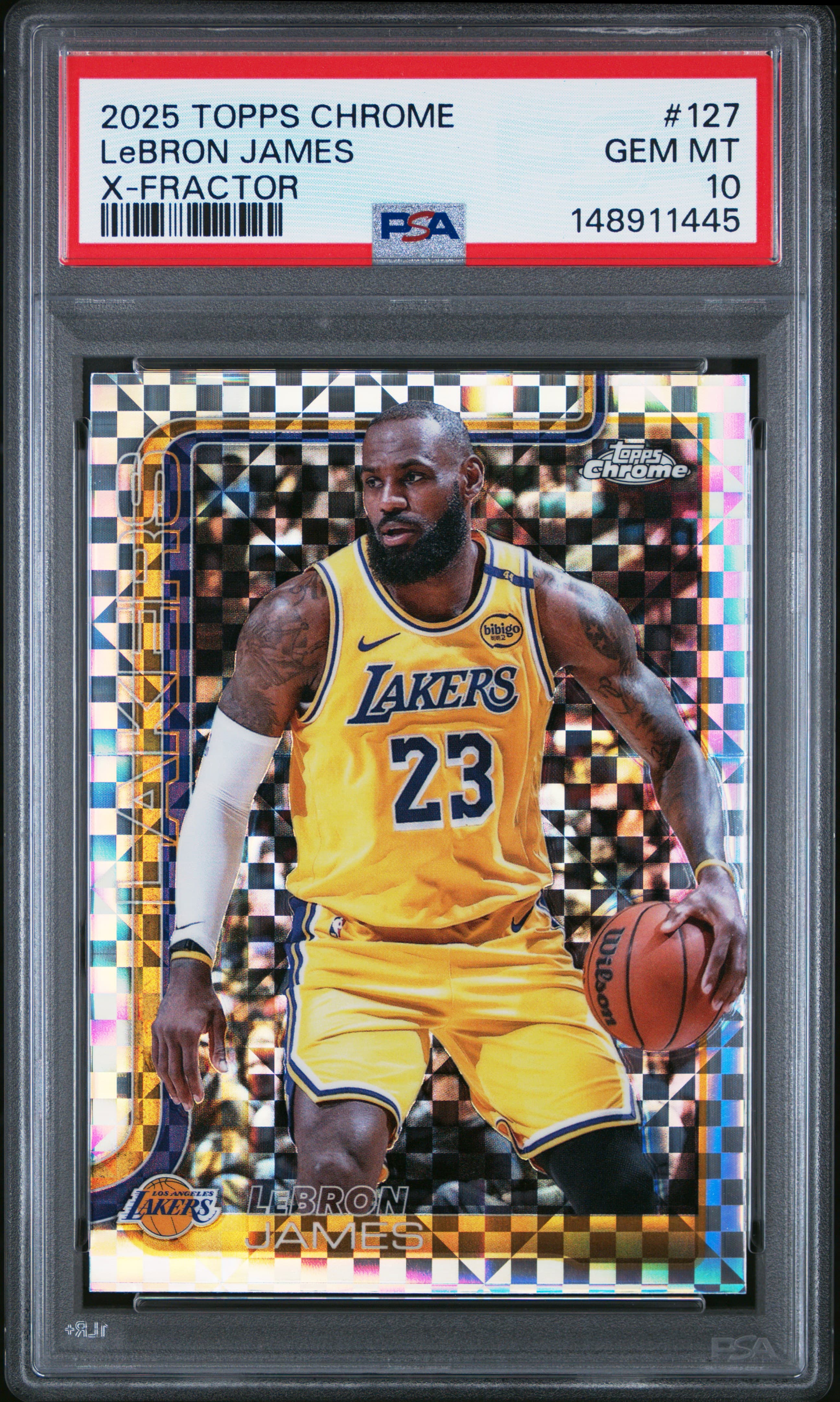 2025 TOPPS CHROME LeBRON JAMES #127 X-FRACTOR GEM MT 10 148911445