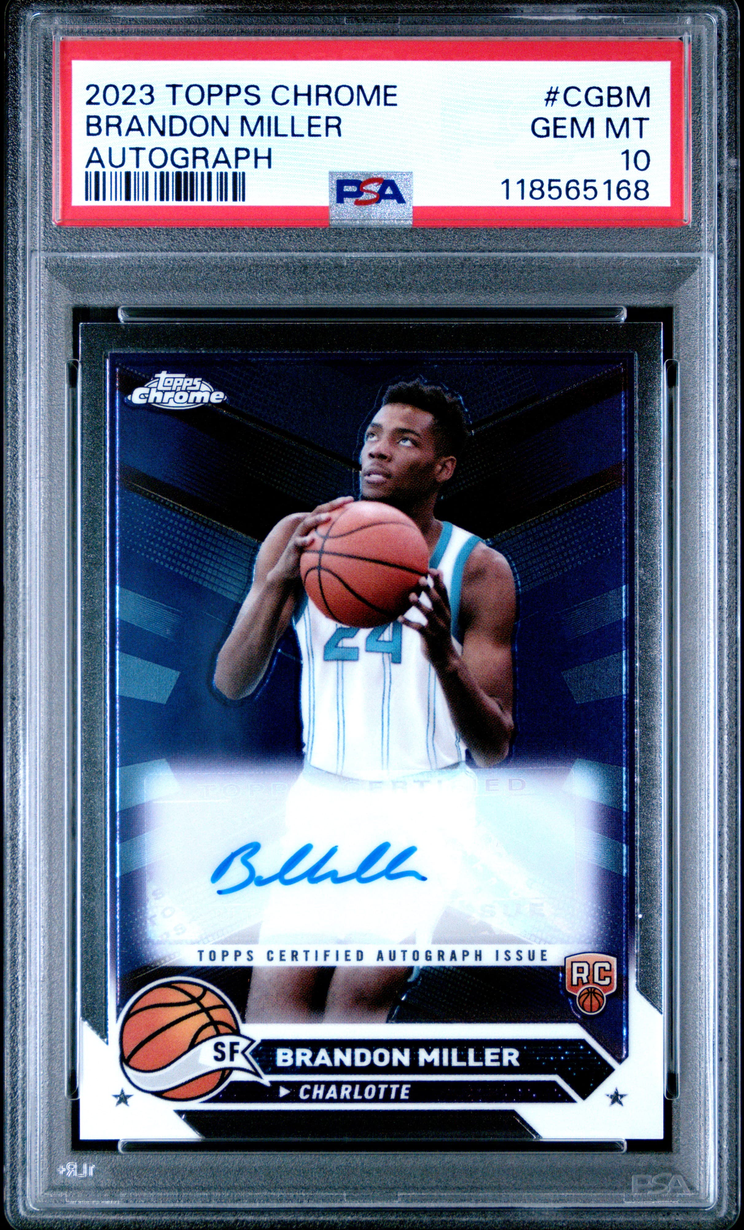 2023 TOPPS CHROME TOPPS CHROME AUTOGRAPHS BRANDON MILLER #CGBM AUTOGRAPH GEM MT 10 118565168