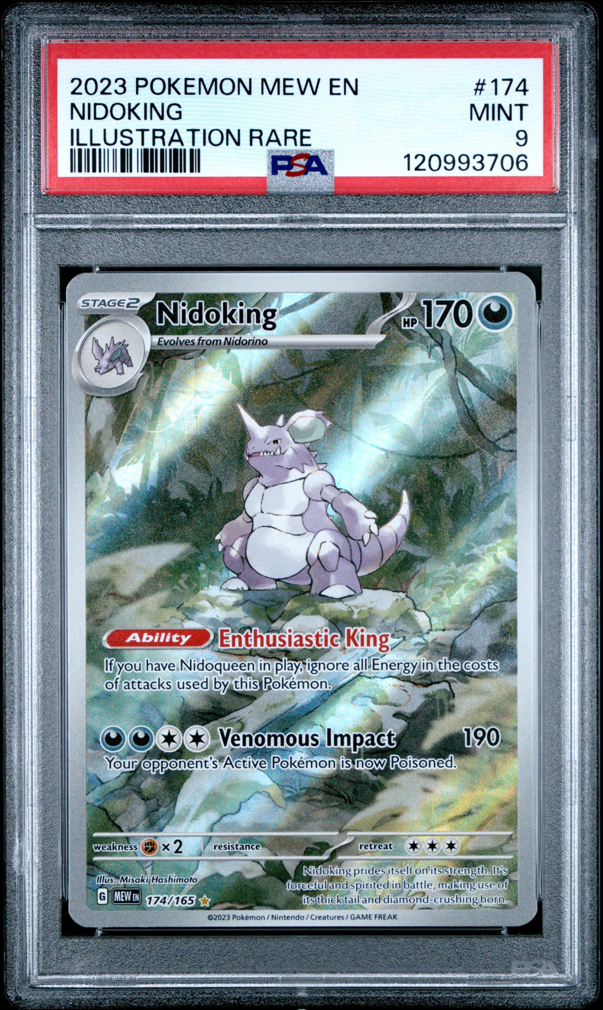 2023 POKEMON MEW EN-151 NIDOKING #174 ILLUSTRATION RARE MINT 9 120993706