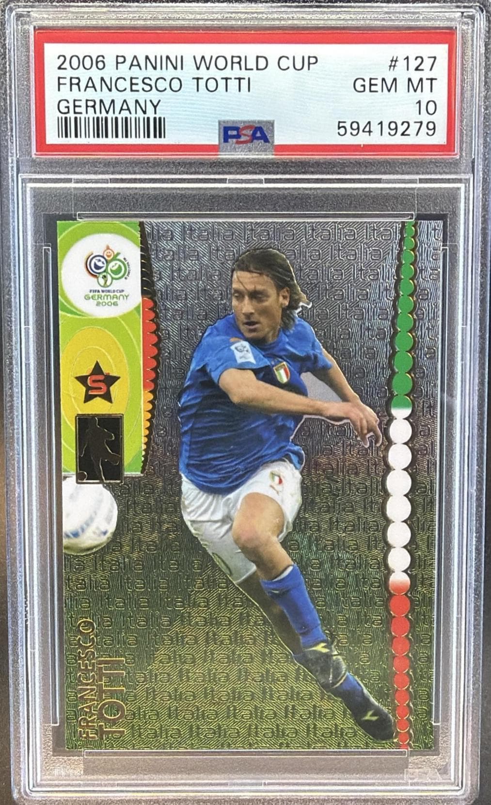 2006 PANINI WORLD CUP GERMANY FRANCESCO TOTTI #127 GERMANY GEM MT 10 59419279