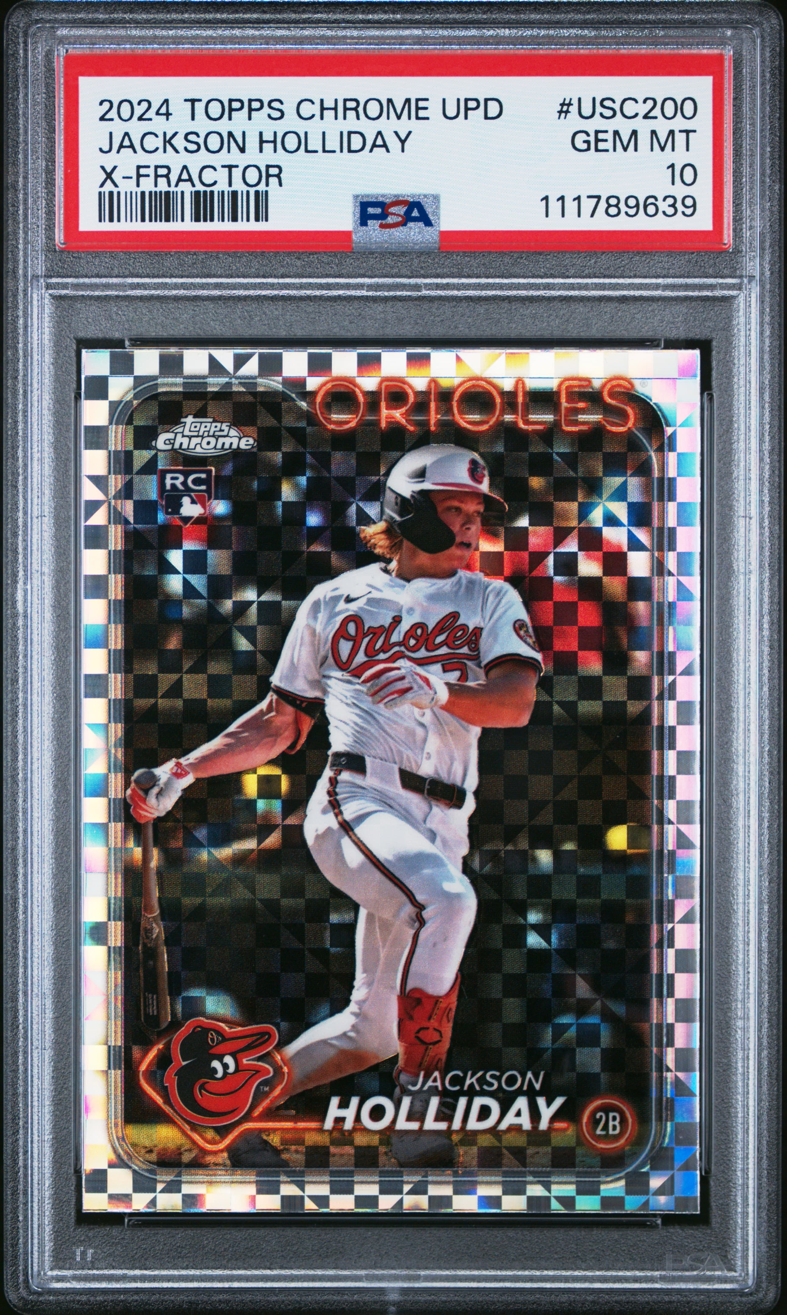 2024 TOPPS CHROME UPDATE JACKSON HOLLIDAY #USC200 X-FRACTOR GEM MT 10 111789639