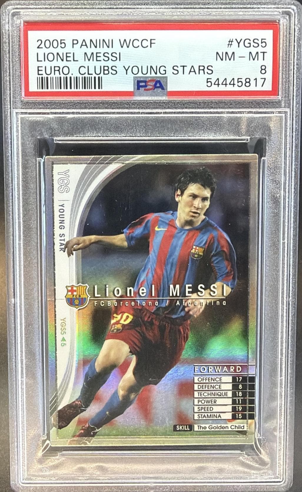2005 PANINI WCCF EUROPEAN CLUBS YOUNG STARS LIONEL MESSI #YGS5 EURO. CLUBS YOUNG STARS NM-MT 8 54445817