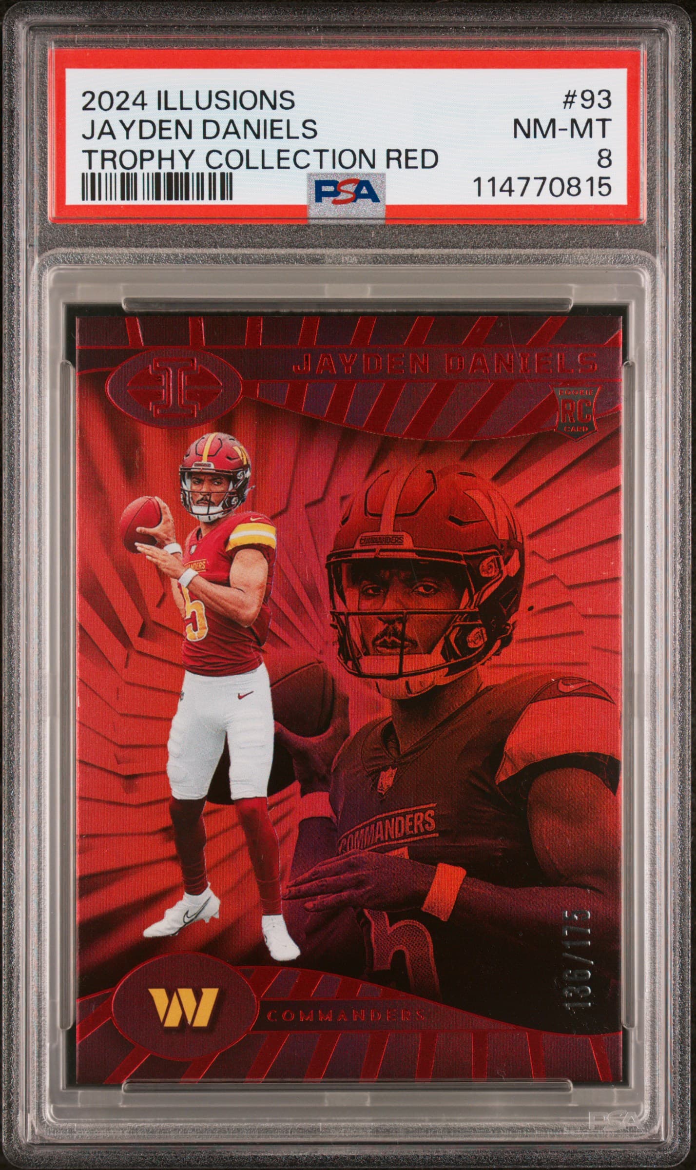 2024 PANINI ILLUSIONS JAYDEN DANIELS #93 TROPHY COLLECTION RED NM-MT 8 114770815