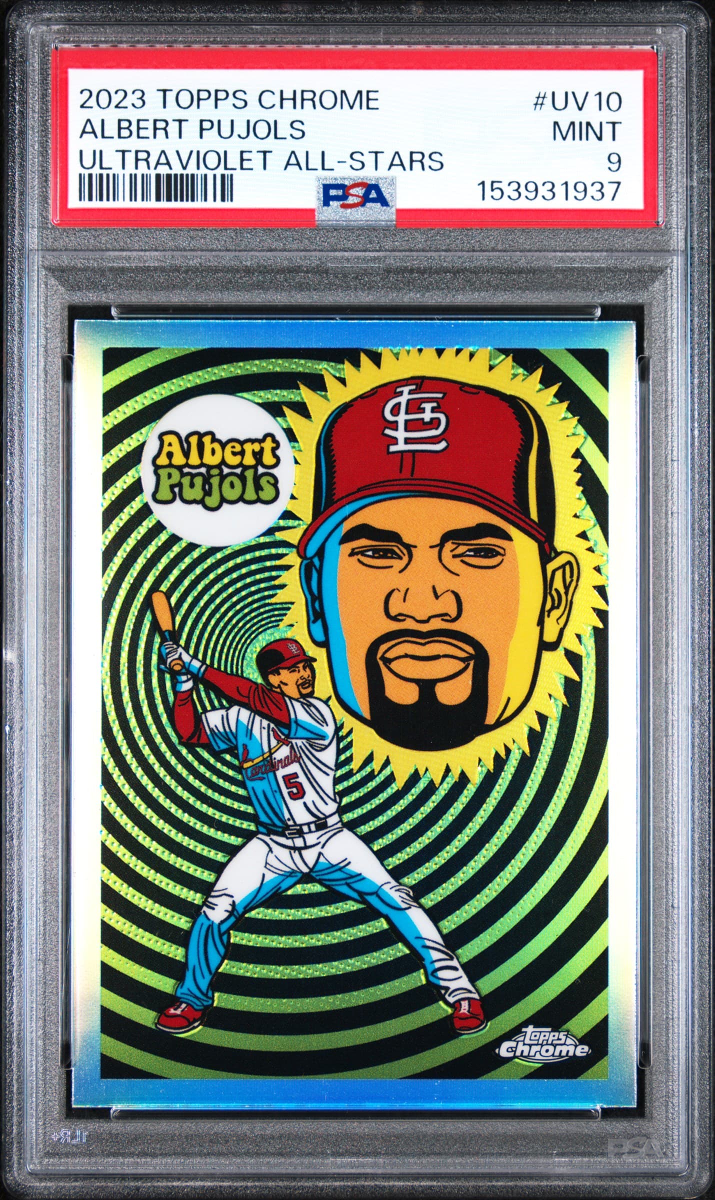 2023 TOPPS CHROME ULTRAVIOLET ALL-STARS ALBERT PUJOLS #UV10 MINT 9 153931937