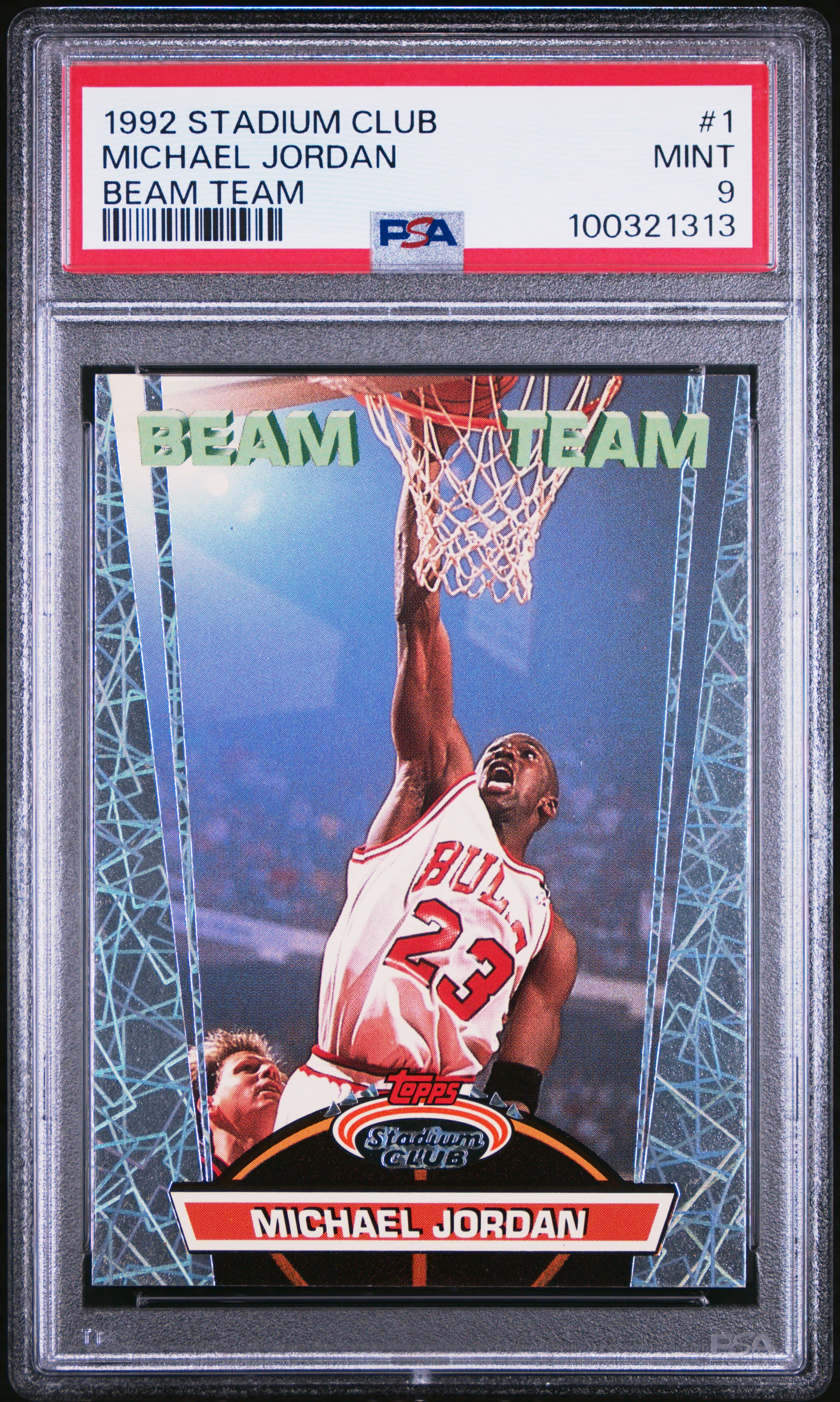 1992 STADIUM CLUB BEAM TEAM MICHAEL JORDAN #1 BEAM TEAM MINT 9 100321313