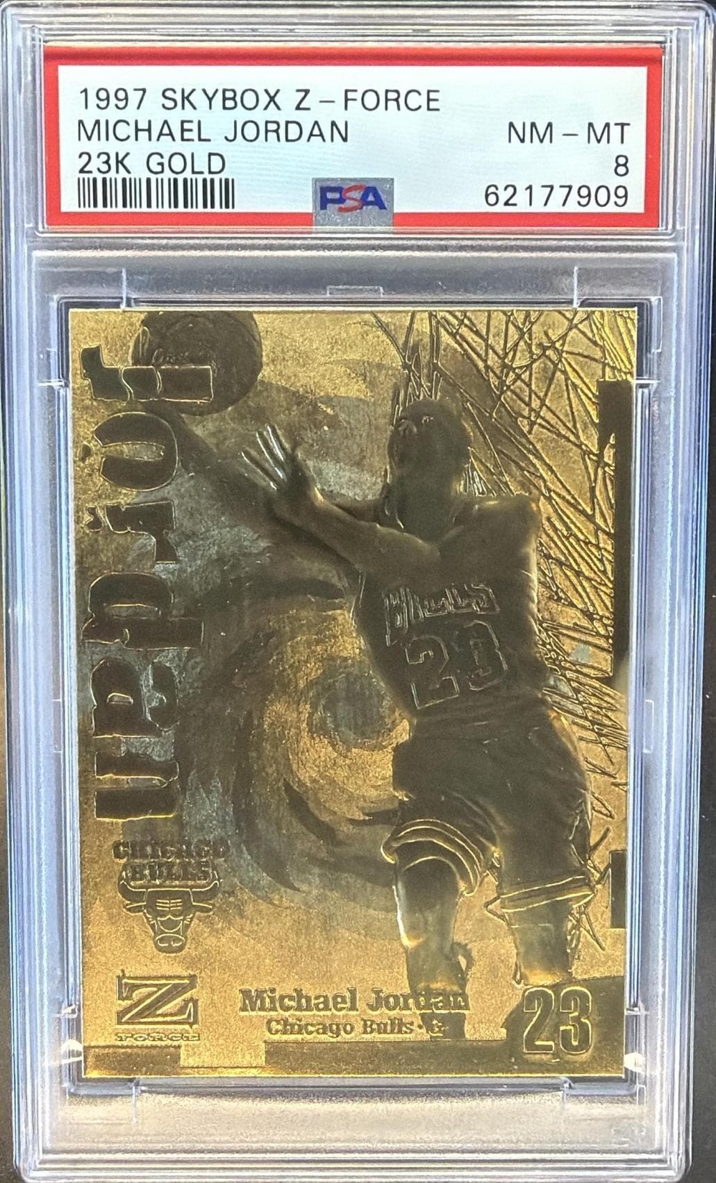 1997 SKYBOX Z-FORCE 23K GOLD MICHAEL JORDAN 23K GOLD NM-MT 8 62177909