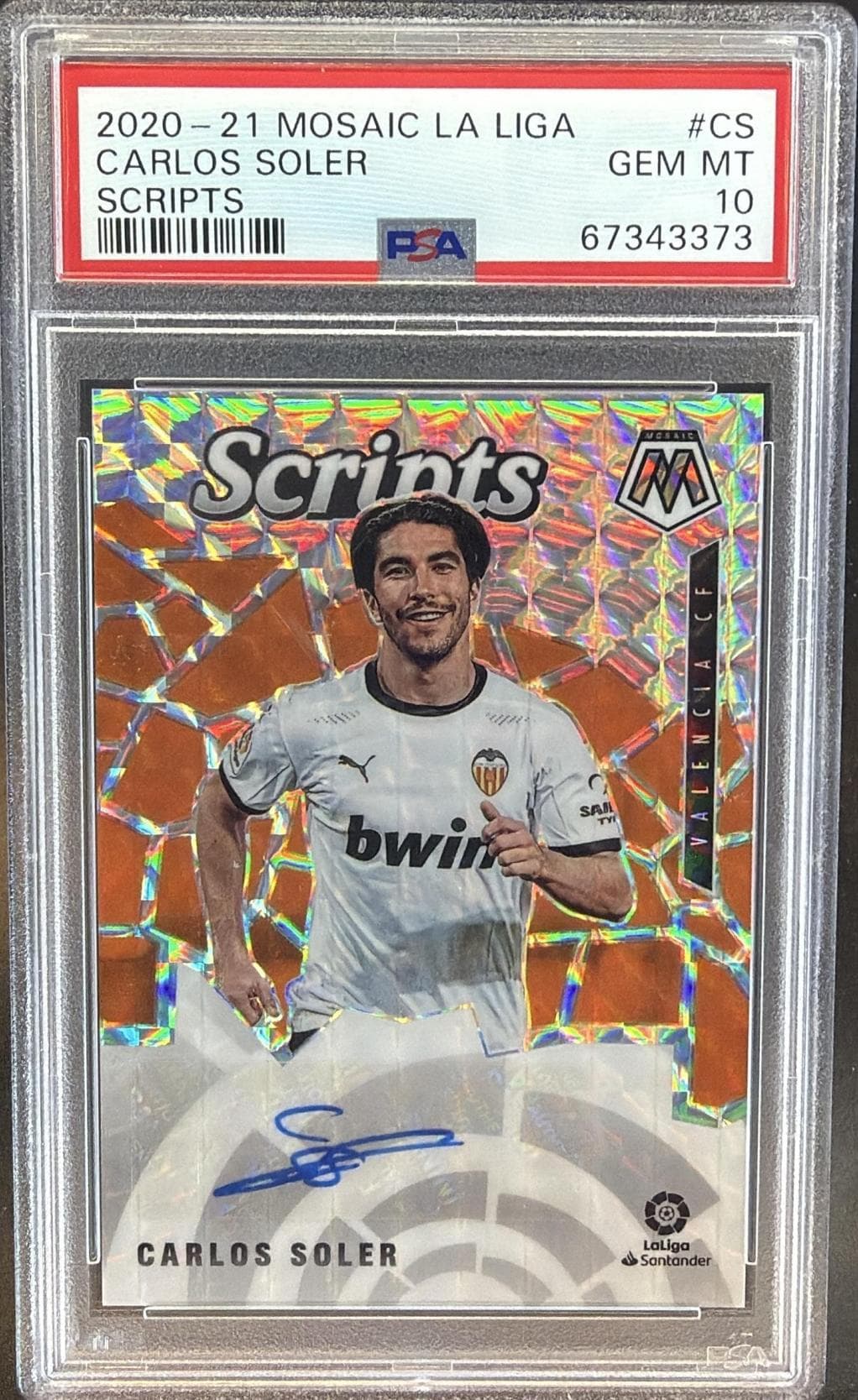 2020 PANINI MOSAIC LA LIGA SCRIPTS CARLOS SOLER #CS SCRIPTS GEM MT 10 67343373