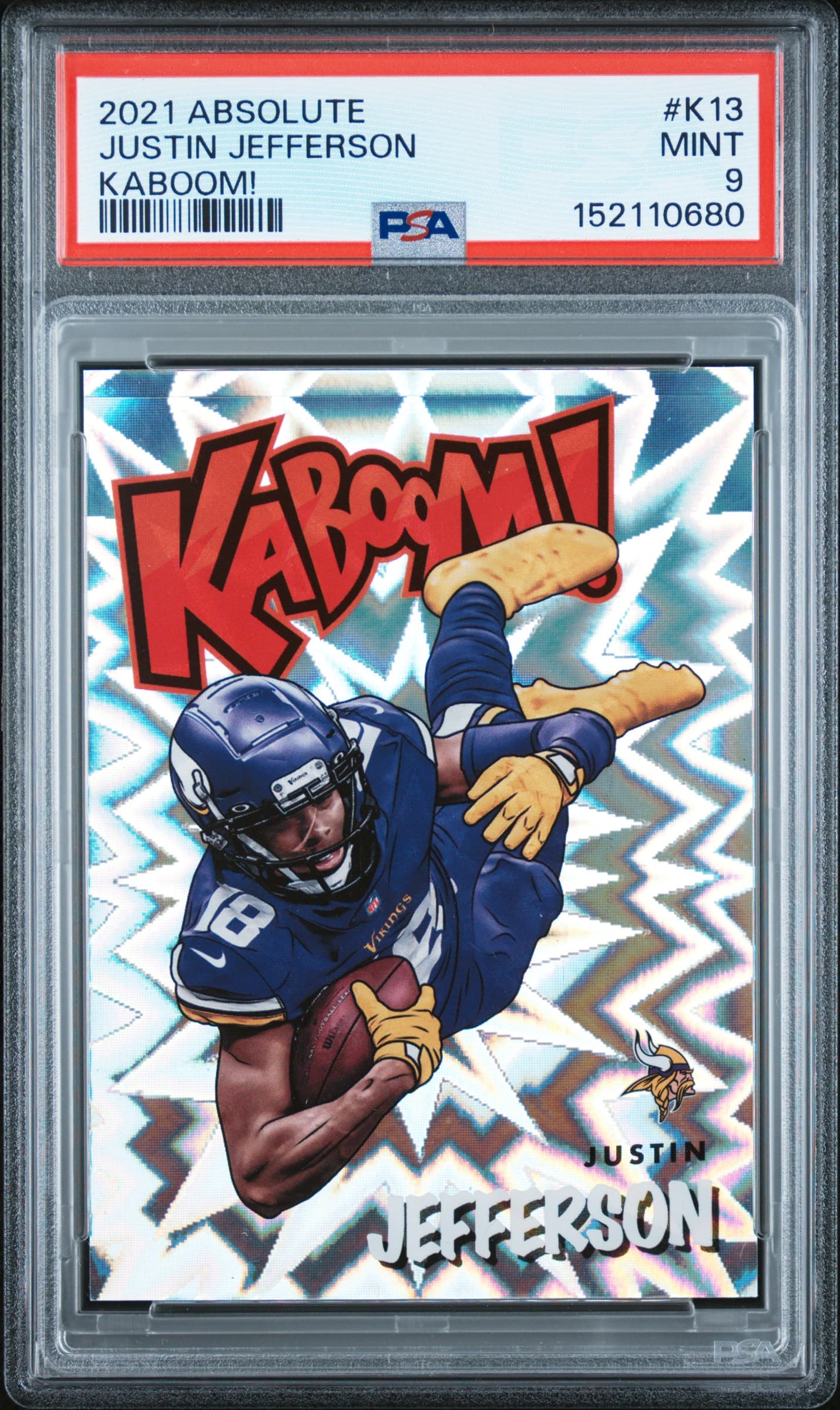 2021 PANINI ABSOLUTE KABOOM! JUSTIN JEFFERSON #K13 KABOOM! MINT 9 152110680