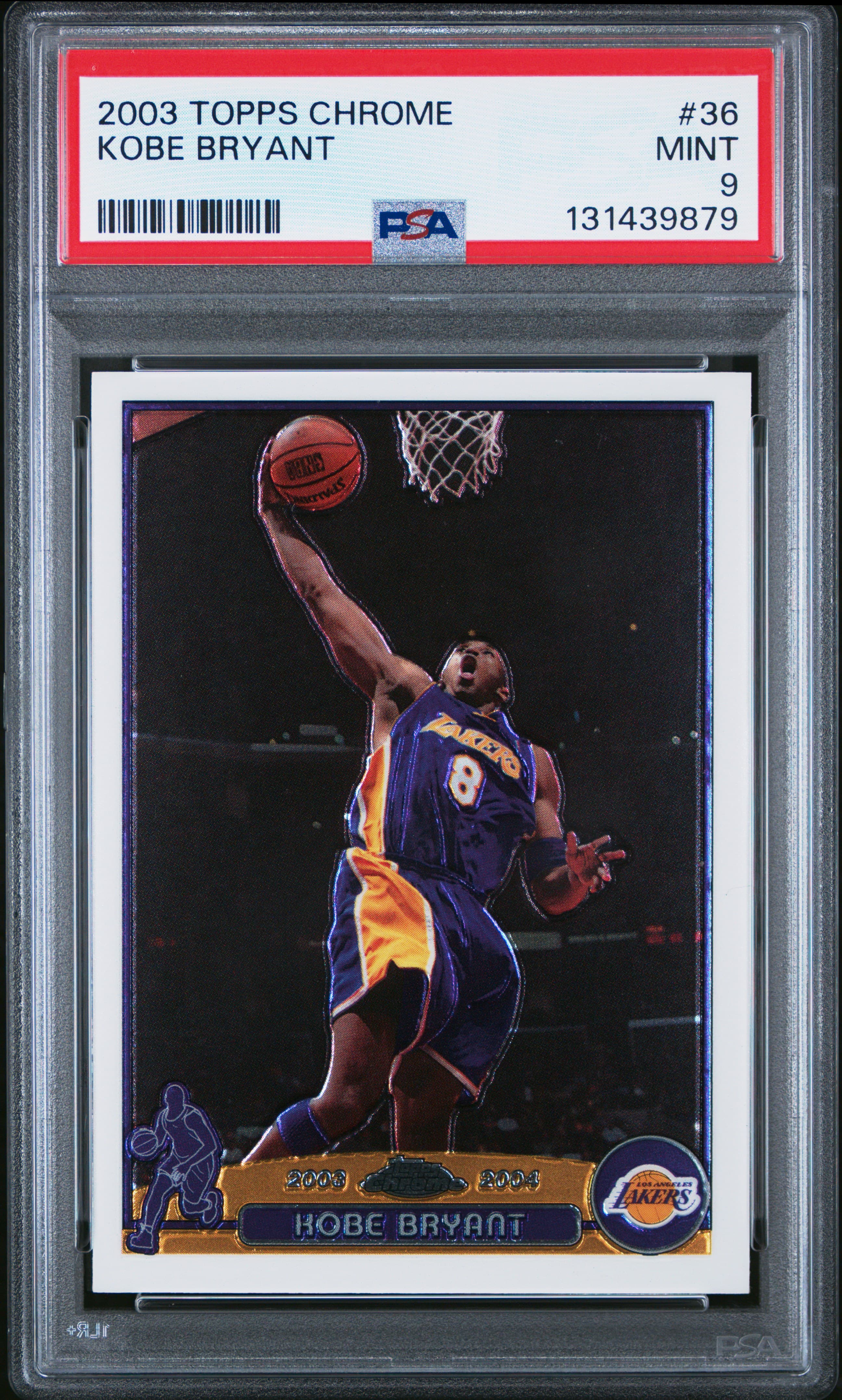 2003 TOPPS CHROME KOBE BRYANT #36 MINT 9 131439879