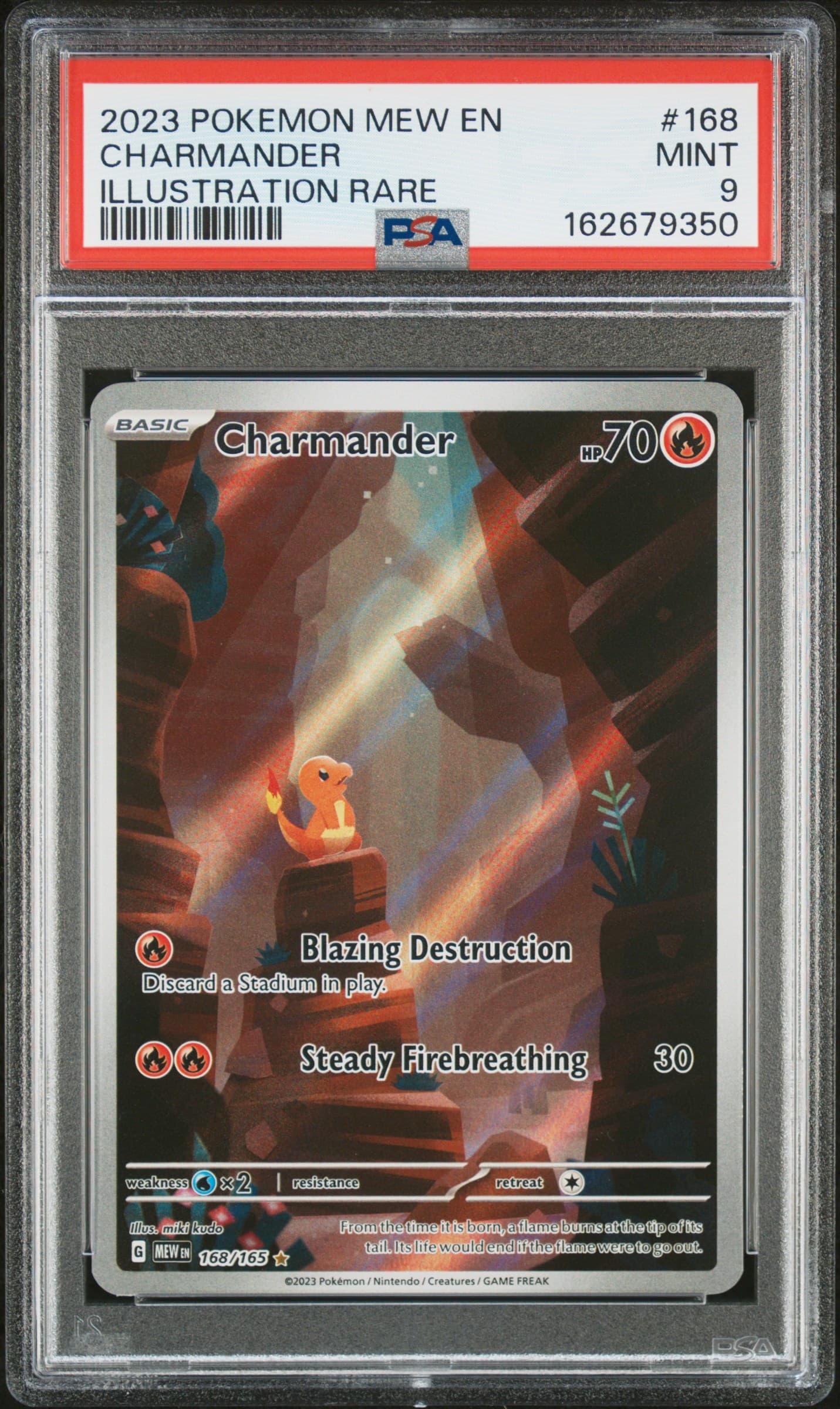 2023 POKEMON MEW EN-151 CHARMANDER #168 ILLUSTRATION RARE MINT 9 162679350