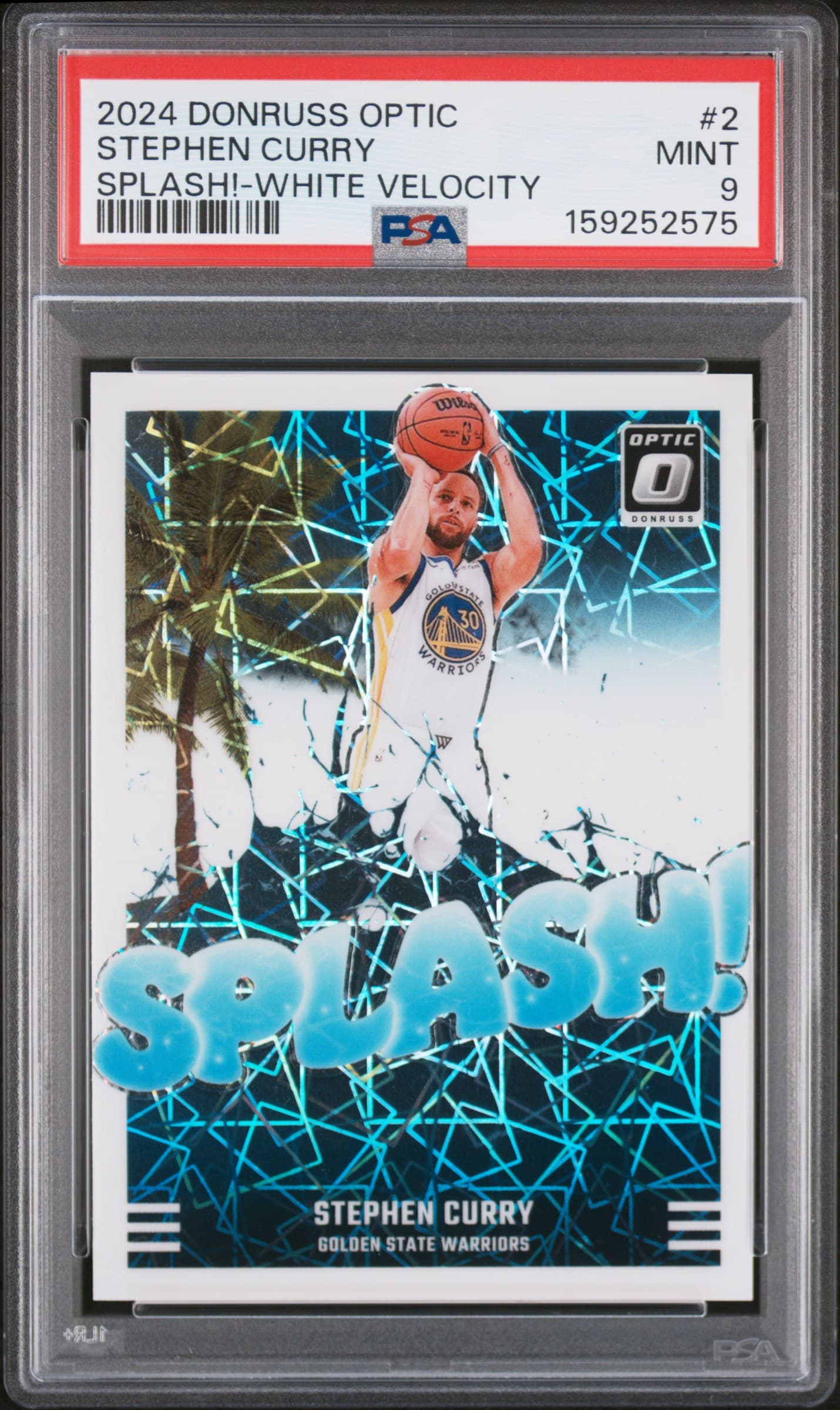 2024 PANINI DONRUSS OPTIC SPLASH! STEPHEN CURRY #2 SPLASH!-WHITE VELOCITY MINT 9 159252575