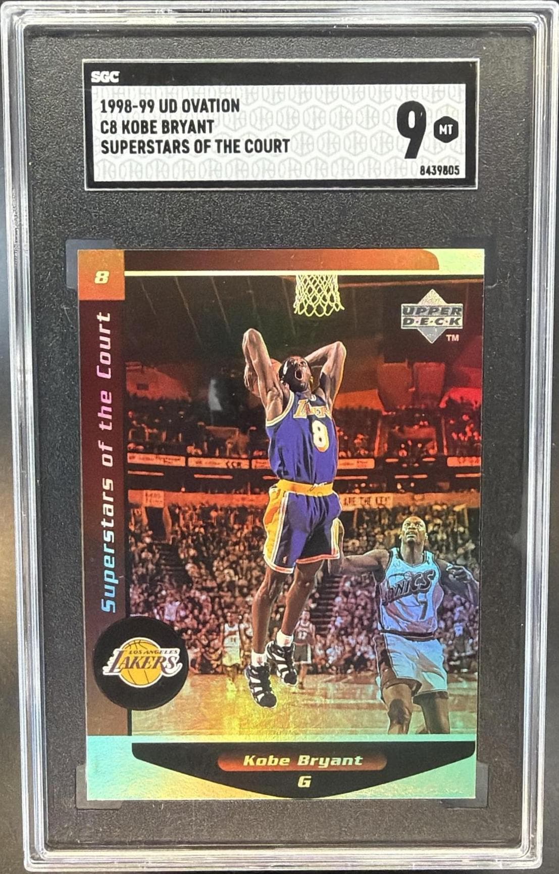 1998-99 UD OVATION KOBE BRYANT SUPERSTARS OF THE COURT #C8 SGC 9