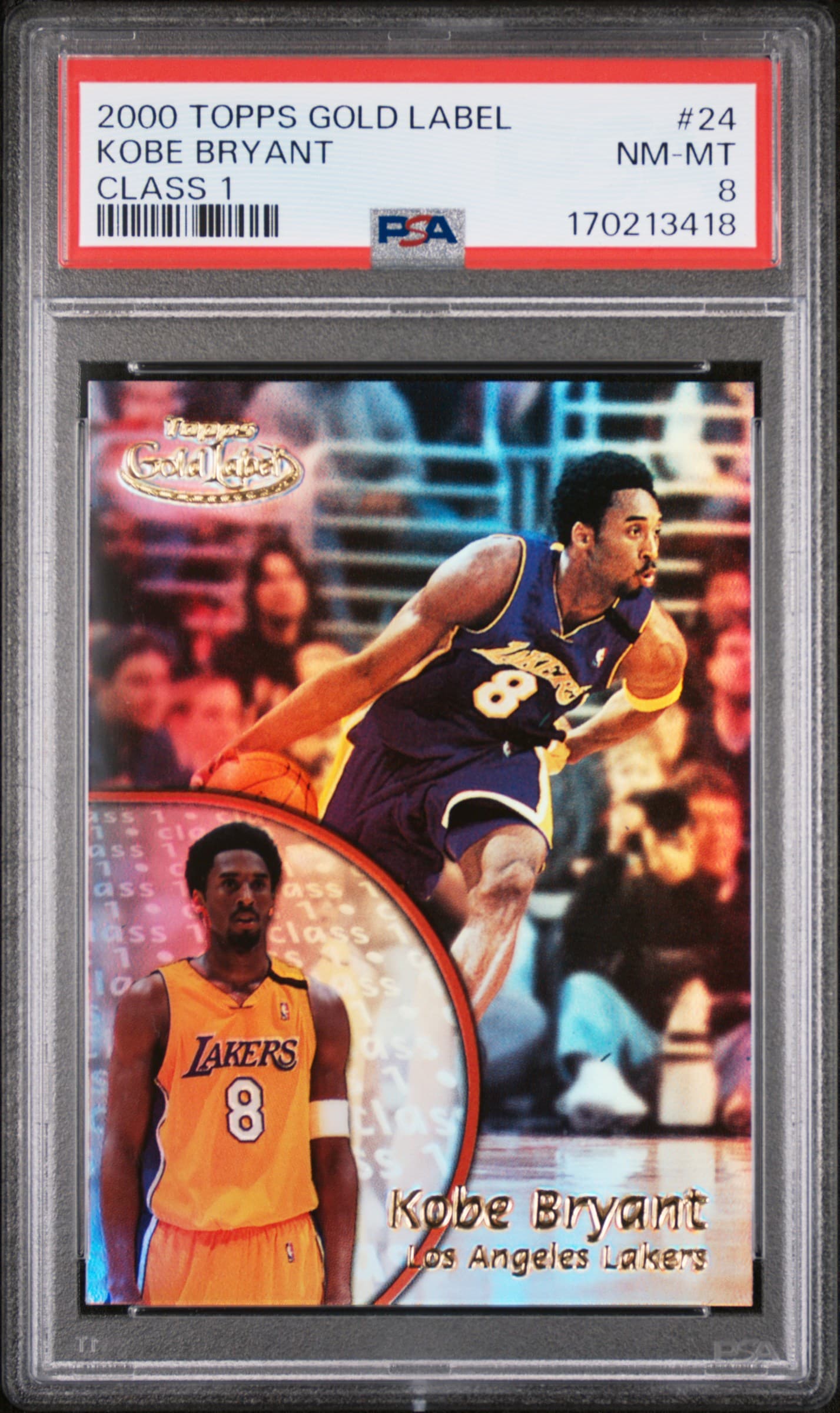 2000 TOPPS GOLD LABEL CLASS 1 KOBE BRYANT #24 CLASS 1 NM-MT 8 170213418
