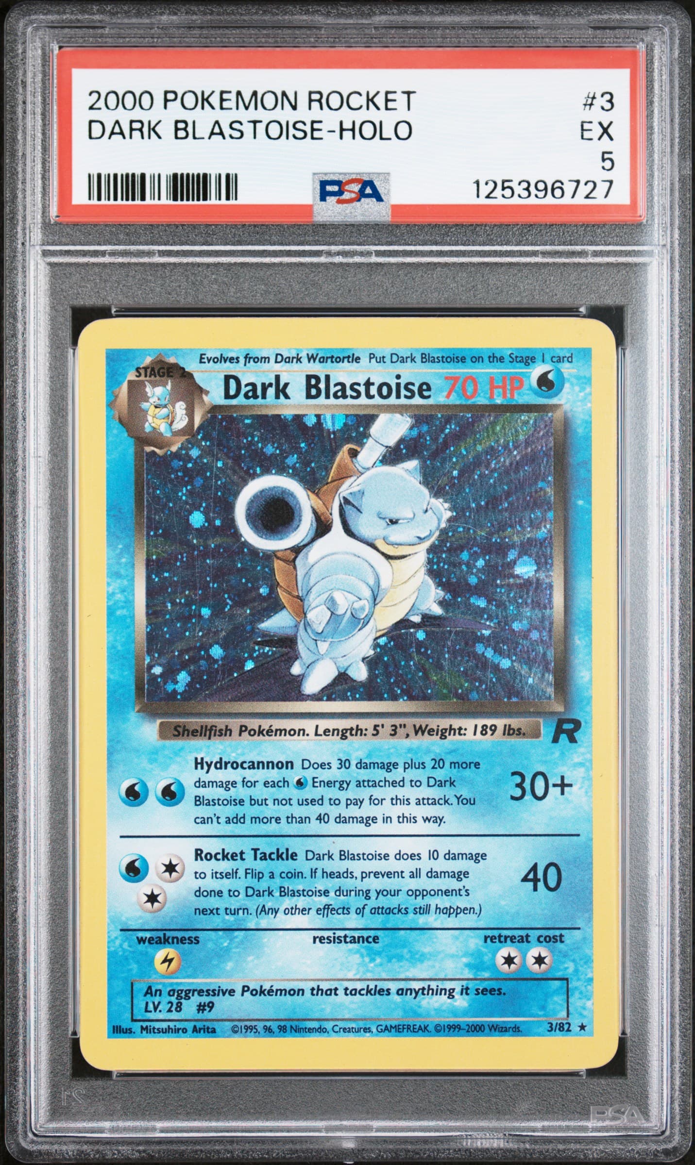 2000 POKEMON ROCKET DARK BLASTOISE-HOLO #3 EX 5 125396727