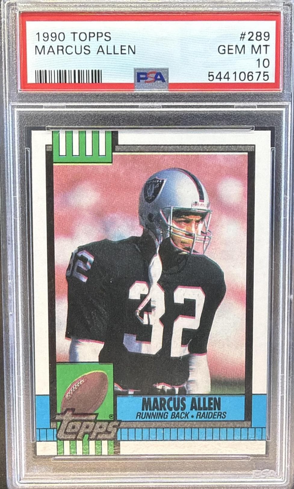 1990 TOPPS MARCUS ALLEN #289 GEM MT 10 54410675