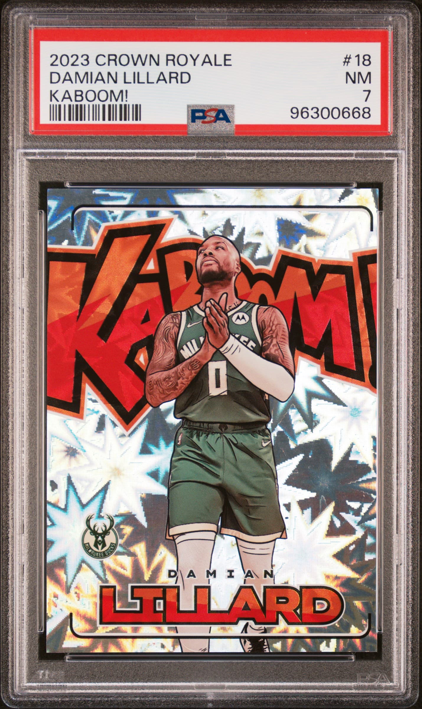 2023 PANINI CROWN ROYALE KABOOM! DAMIAN LILLARD #18 NM 7 96300668
