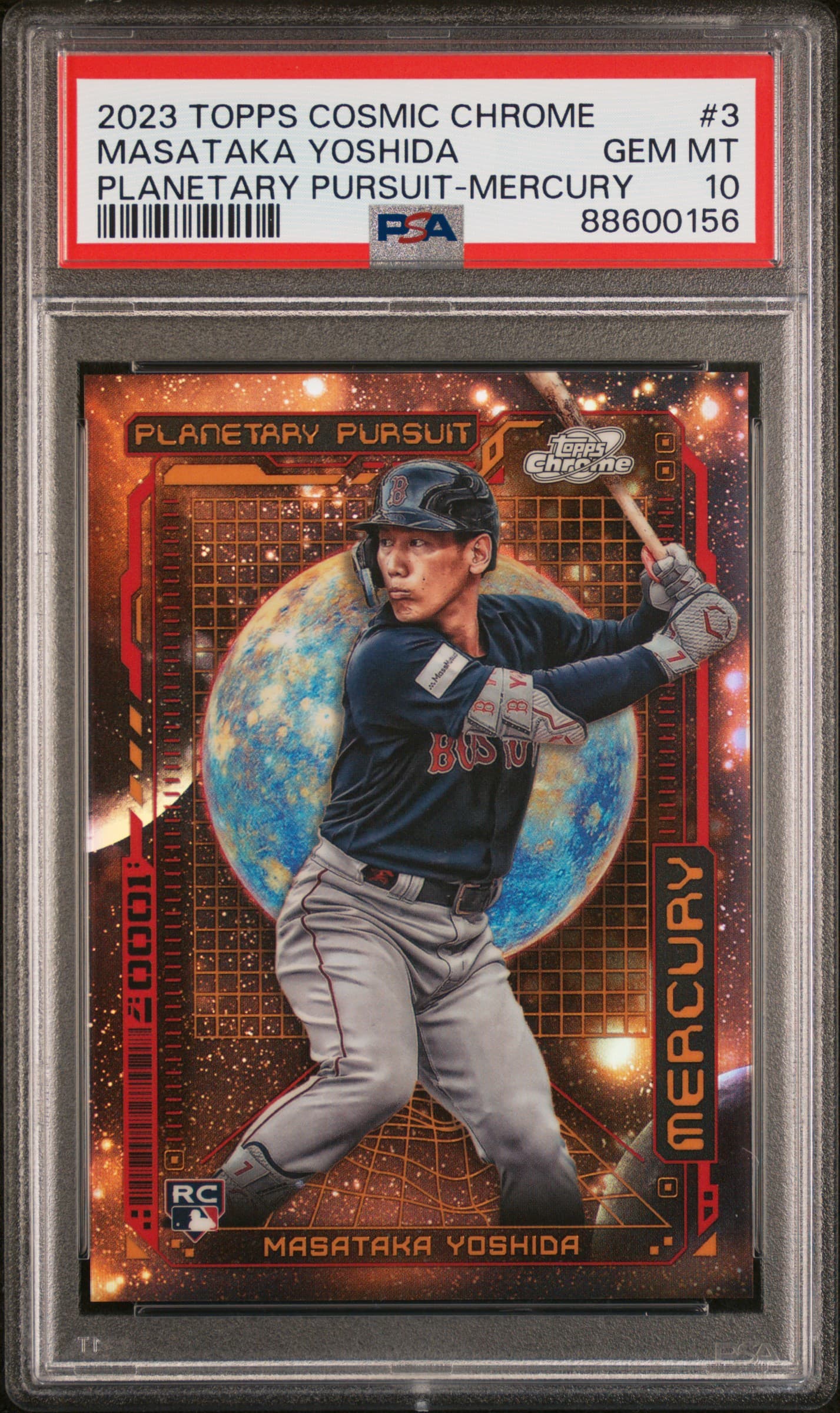 2023 TOPPS COSMIC CHROME PLANETARY PURSUIT MASATAKA YOSHIDA #3 PLANETARY PURSUIT-MERCURY GEM MT 10 88600156