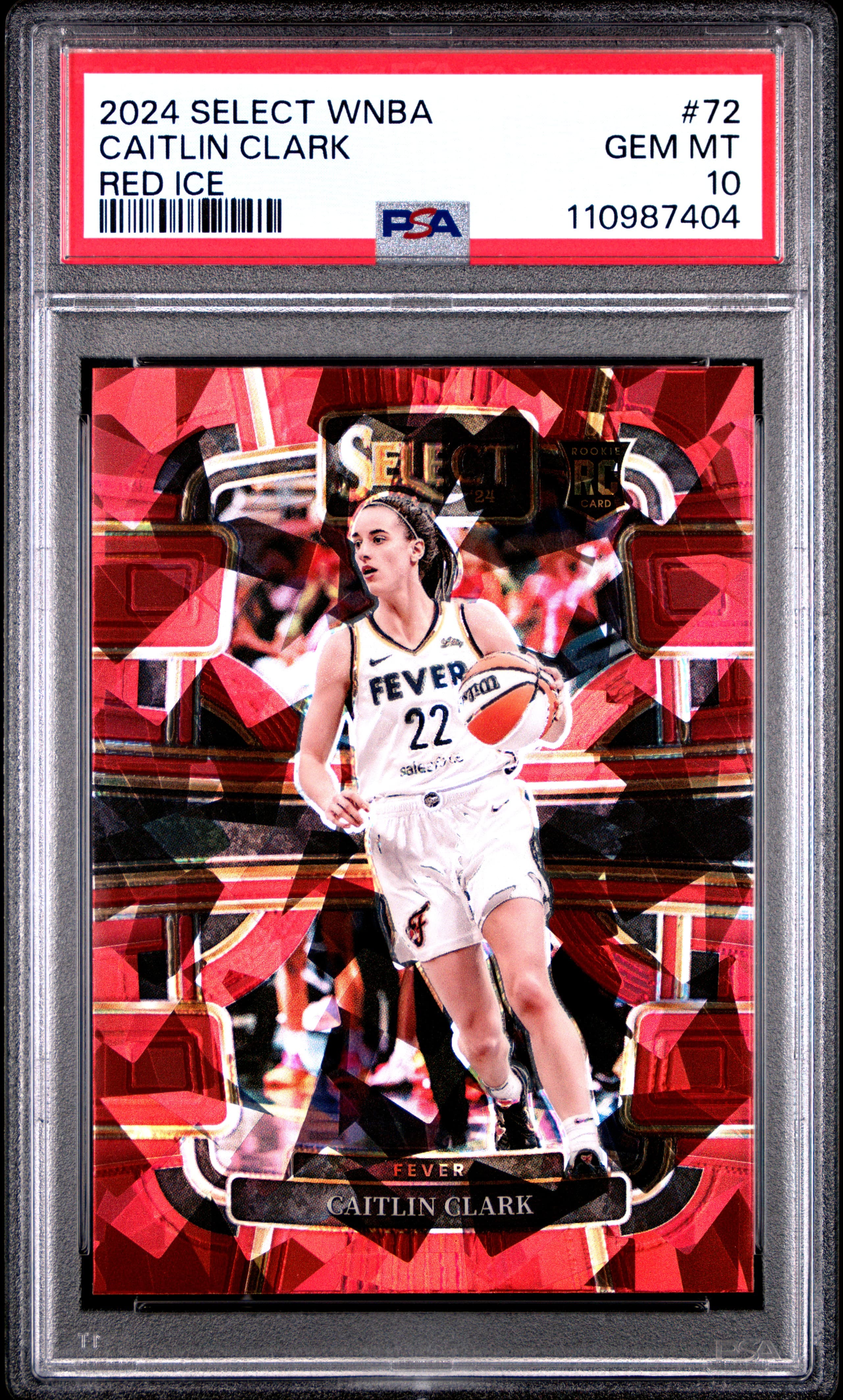 2024 PANINI SELECT WNBA CAITLIN CLARK #72 RED ICE GEM MT 10 110987404