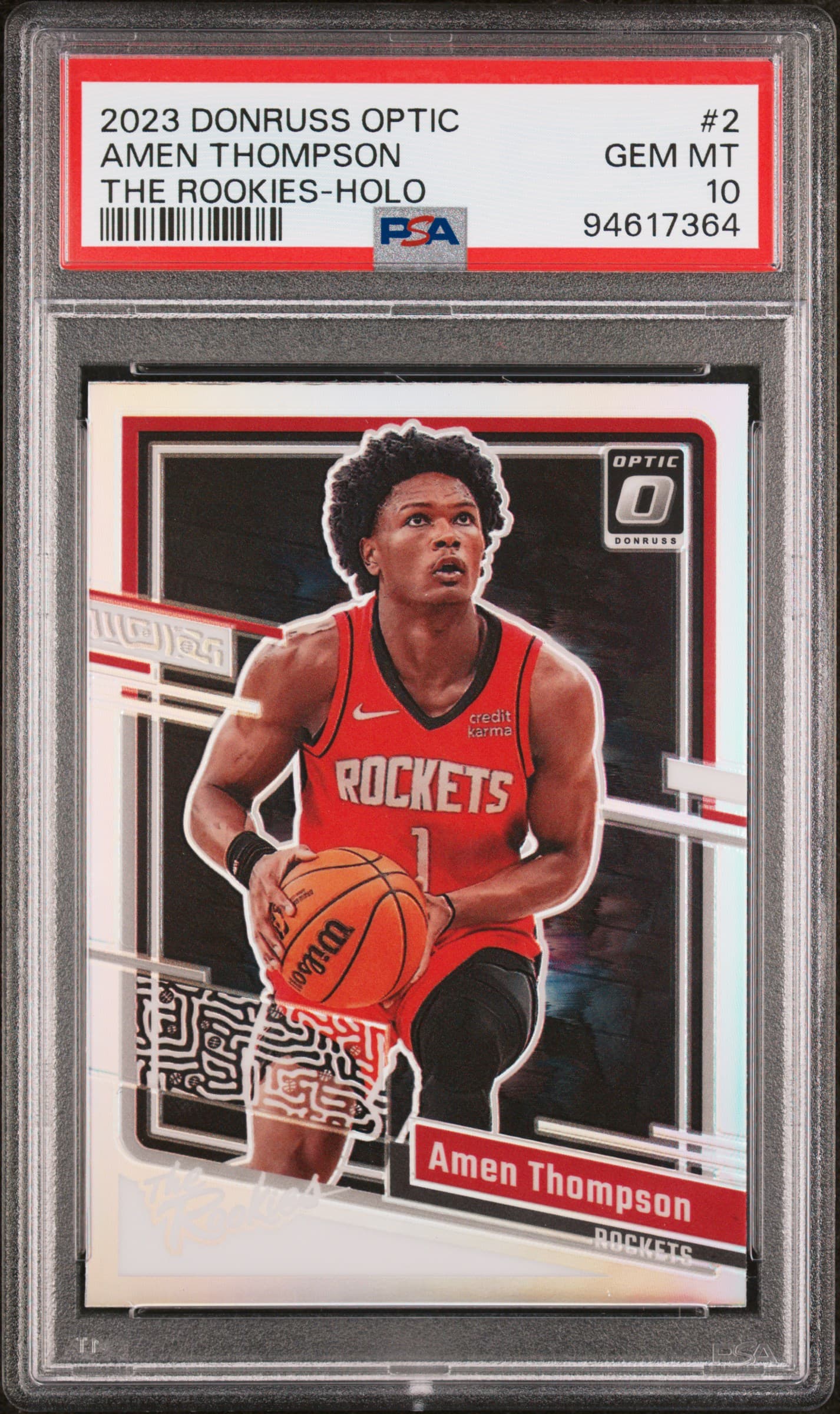 2023 PANINI DONRUSS OPTIC THE ROOKIES AMEN THOMPSON #2 THE ROOKIES-HOLO GEM MT 10 94617364