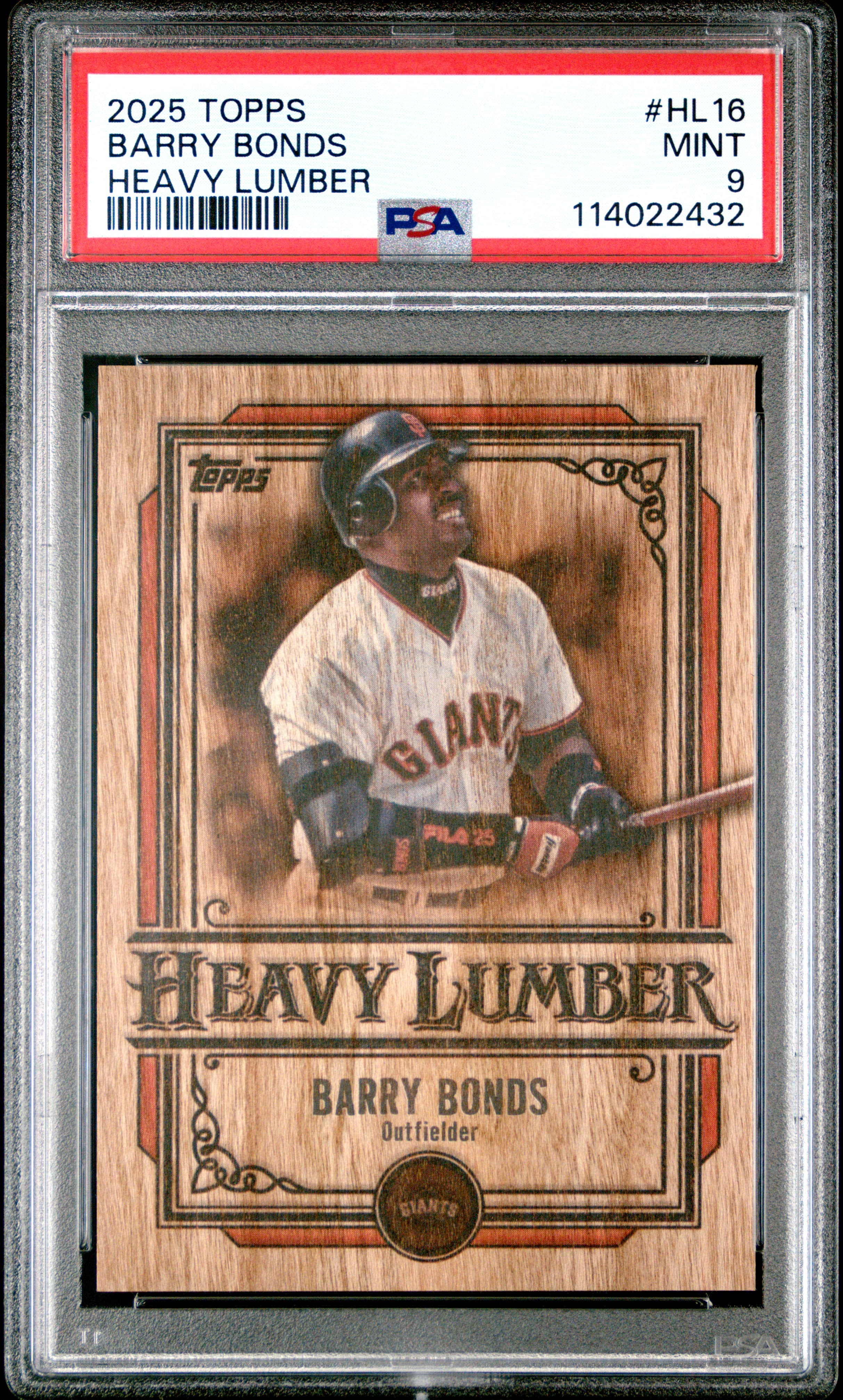 2025 TOPPS HEAVY LUMBER BARRY BONDS #HL16 MINT 9 114022432
