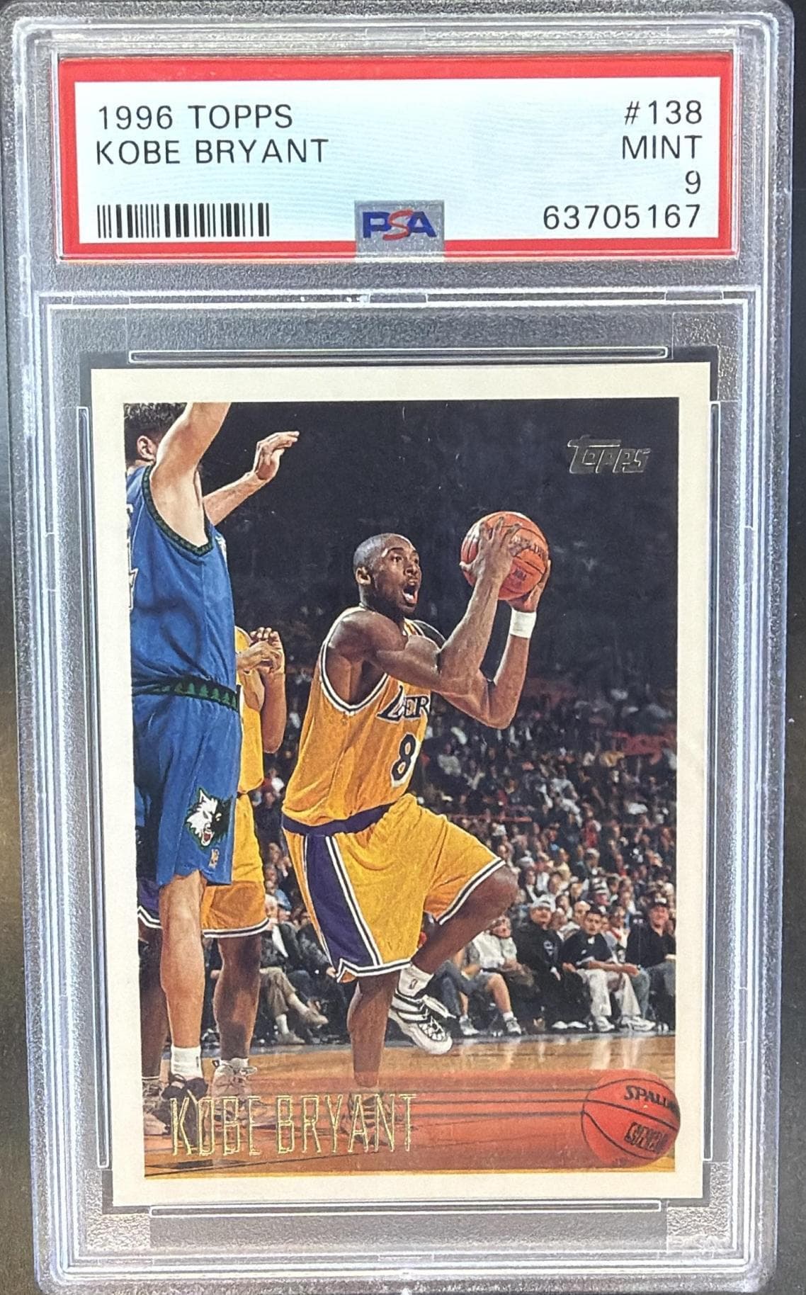 1996 TOPPS KOBE BRYANT #138 MINT 9 63705167