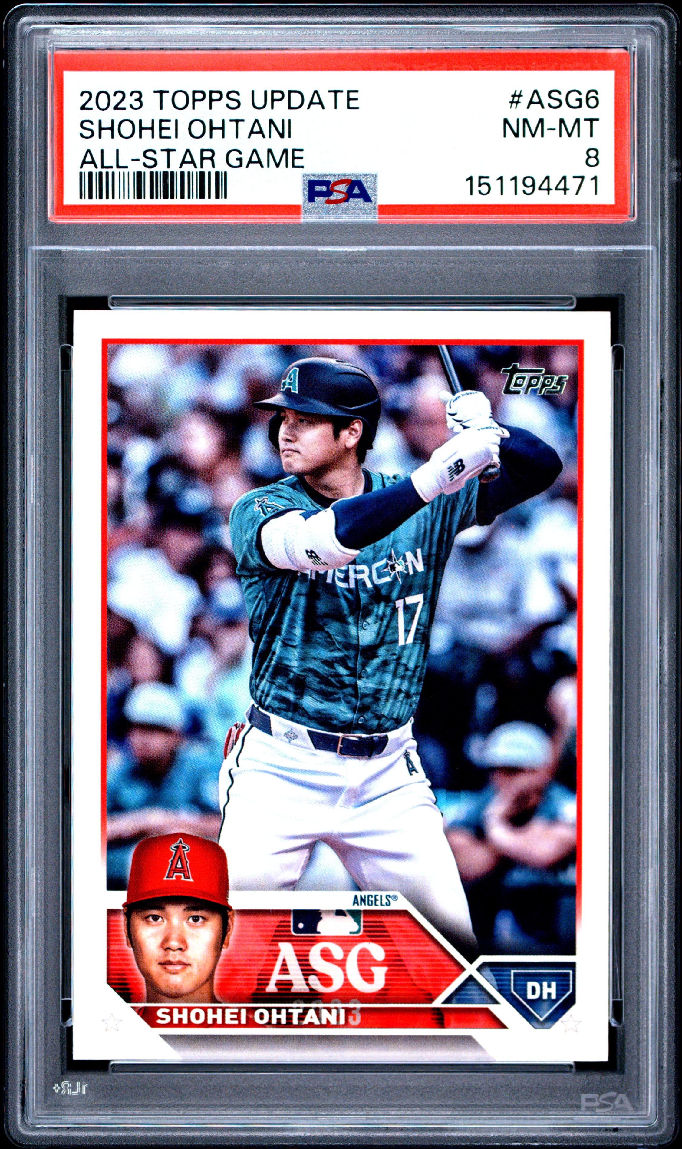 2023 TOPPS UPDATE 2023 ALL-STAR GAME SHOHEI OHTANI #ASG6 ALL-STAR GAME NM-MT 8 151194471