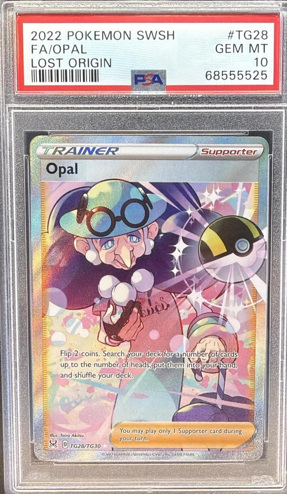 2022 POKEMON SWORD & SHIELD LOST ORIGIN FA/OPAL #TG28 LOST ORIGIN GEM MT 10 68555525