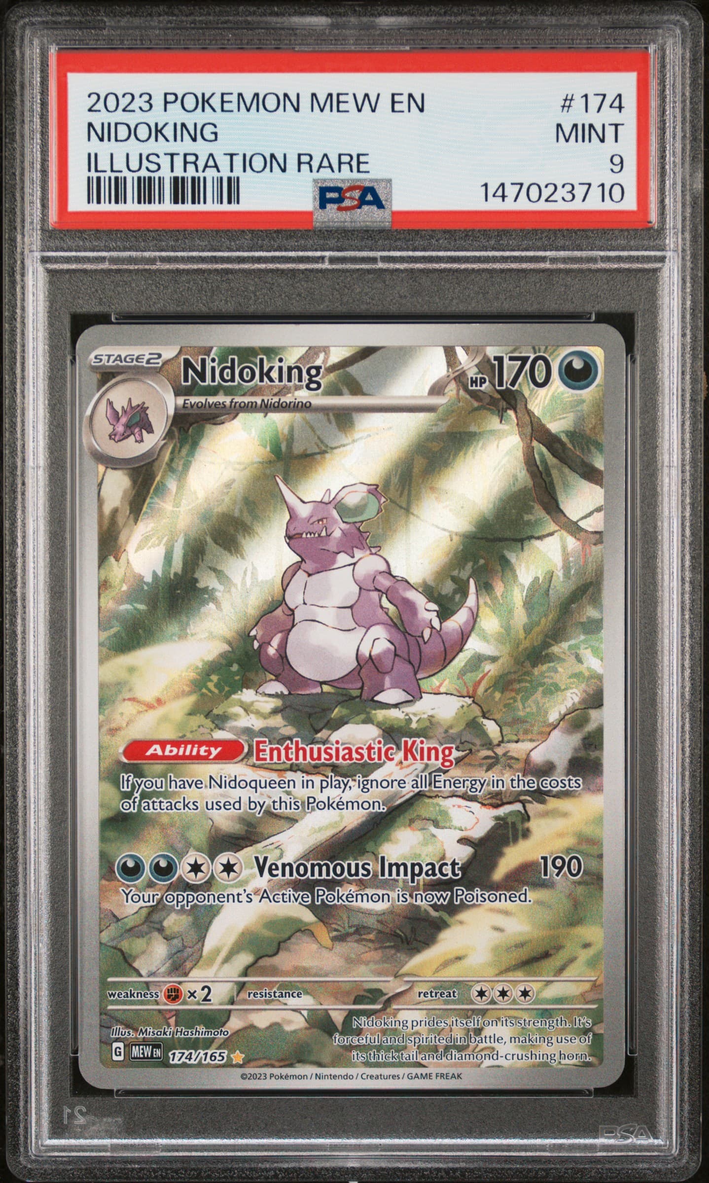 2023 POKEMON MEW EN-151 NIDOKING #174 ILLUSTRATION RARE MINT 9 147023710