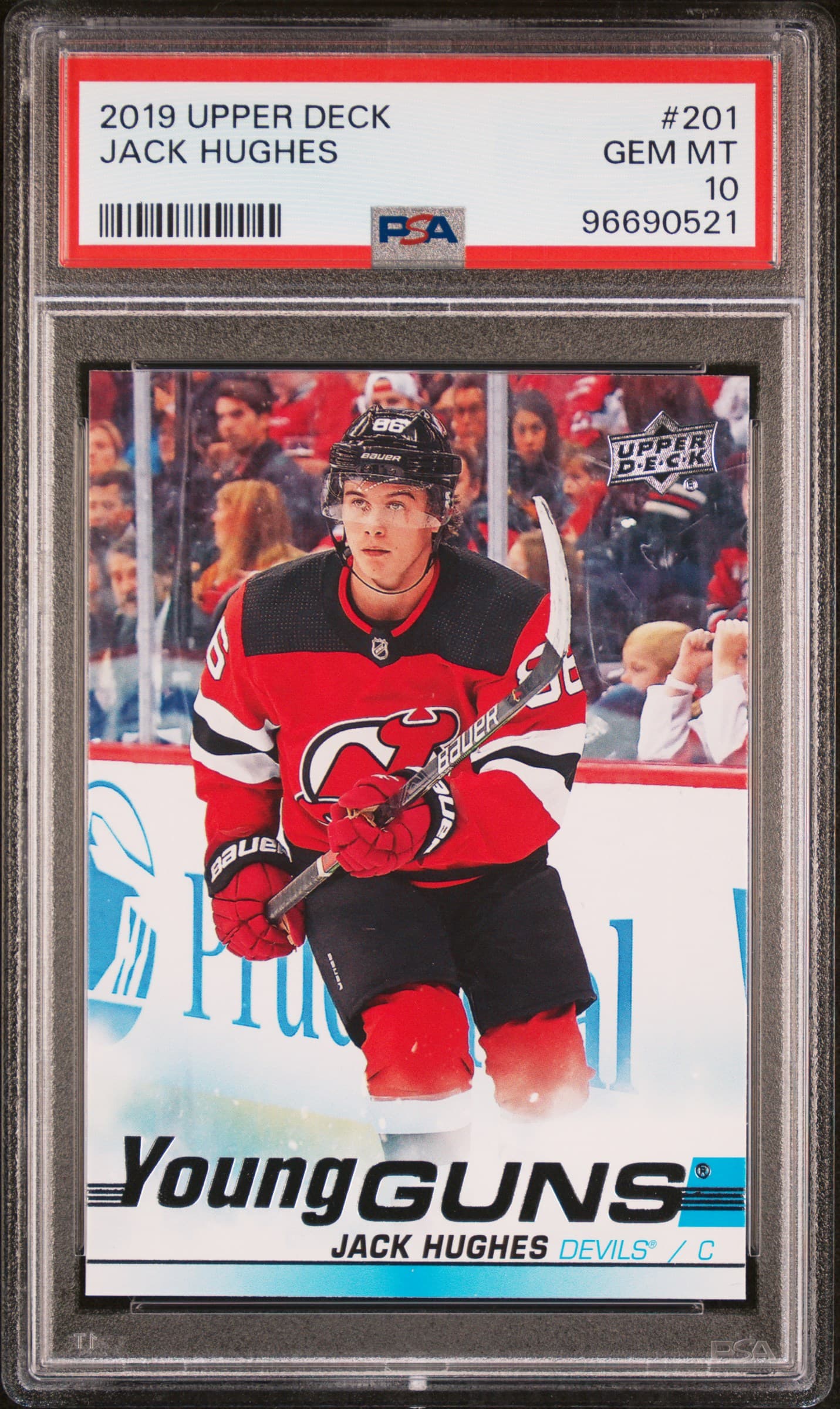 2019 UPPER DECK JACK HUGHES #201 GEM MT 10 96690521