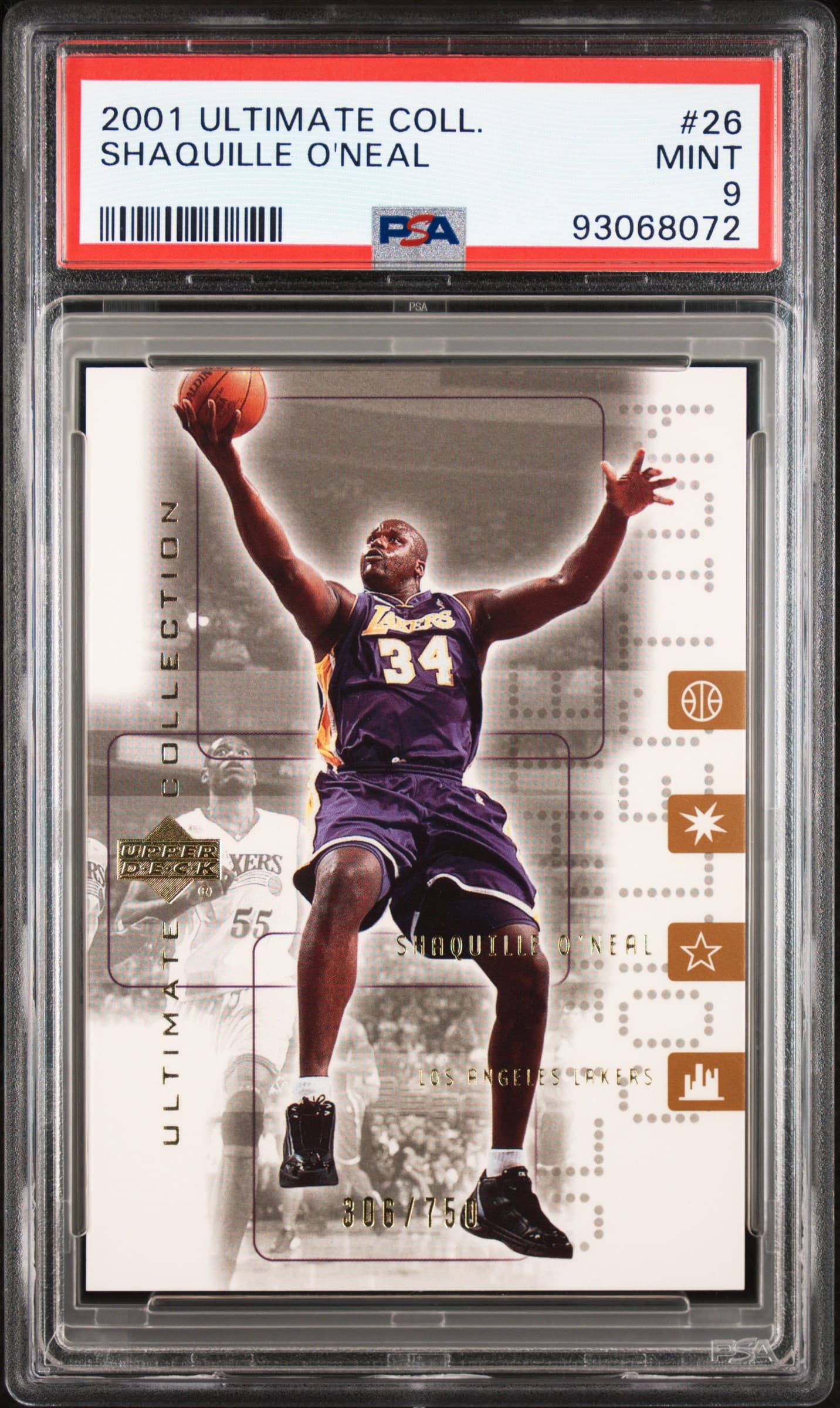 2001 ULTIMATE COLLECTION ULTIMATE COLLECTION SHAQUILLE O'NEAL #26 MINT 9 93068072