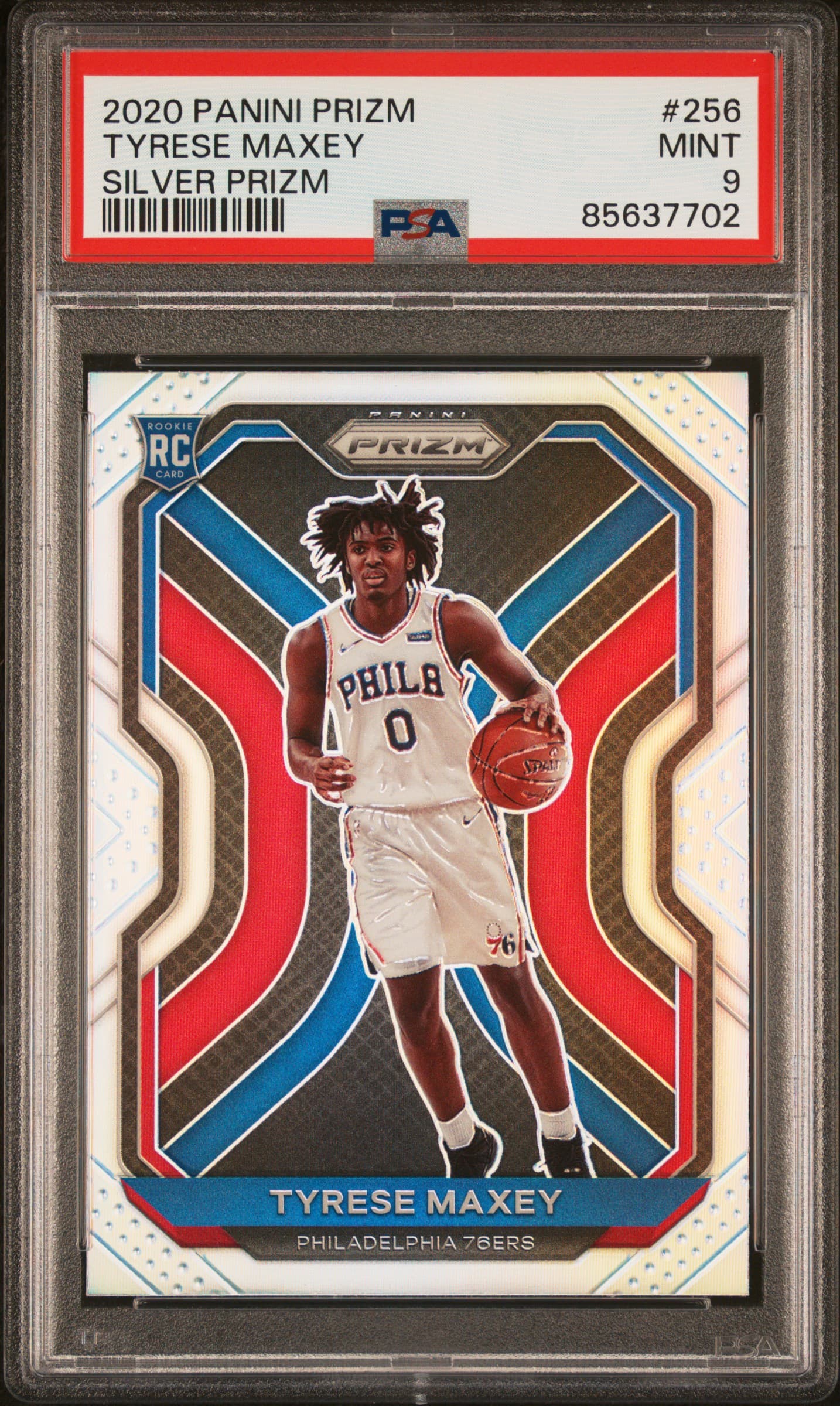 2020 PANINI PRIZM TYRESE MAXEY #256 SILVER PRIZM MINT 9 85637702