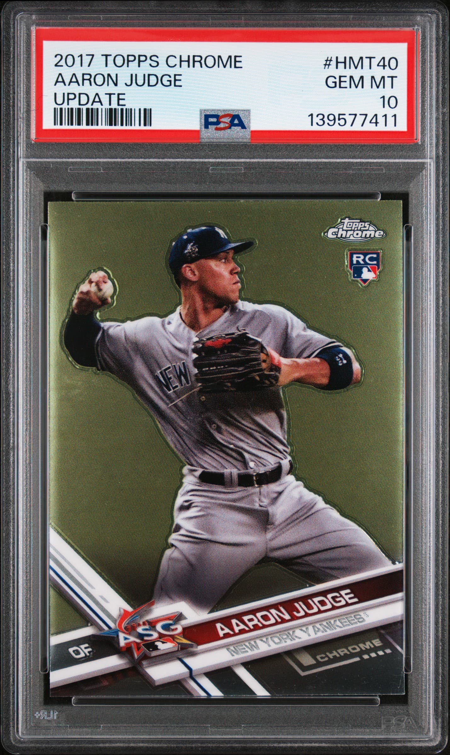 2017 TOPPS CHROME UPDATE AARON JUDGE #HMT40 UPDATE GEM MT 10 139577411