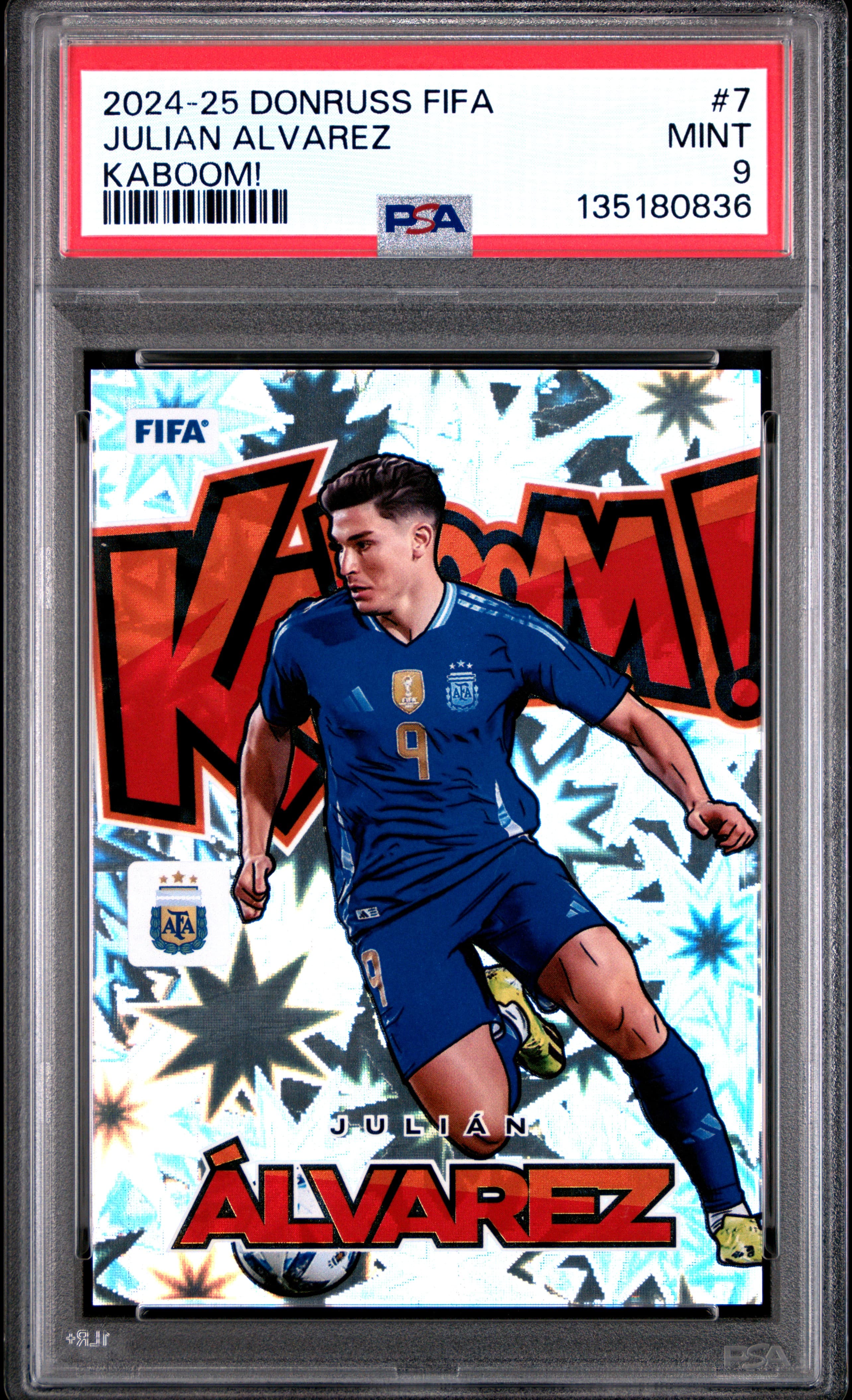 2024-25 PANINI DONRUSS FIFA KABOOM! JULIAN ALVAREZ #7 MINT 9 135180836