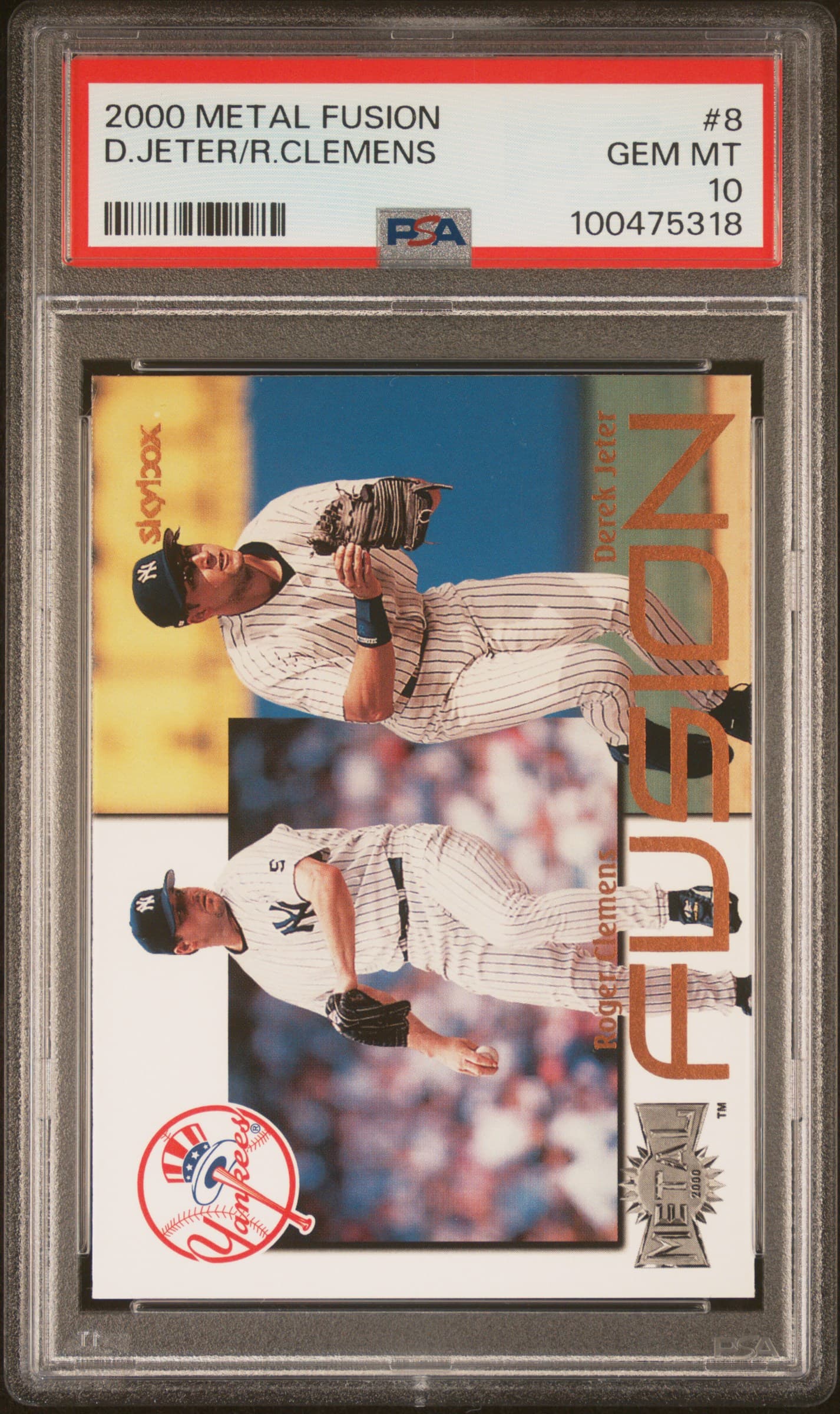 2000 METAL FUSION D.JETER/R.CLEMENS #8 GEM MT 10 100475318