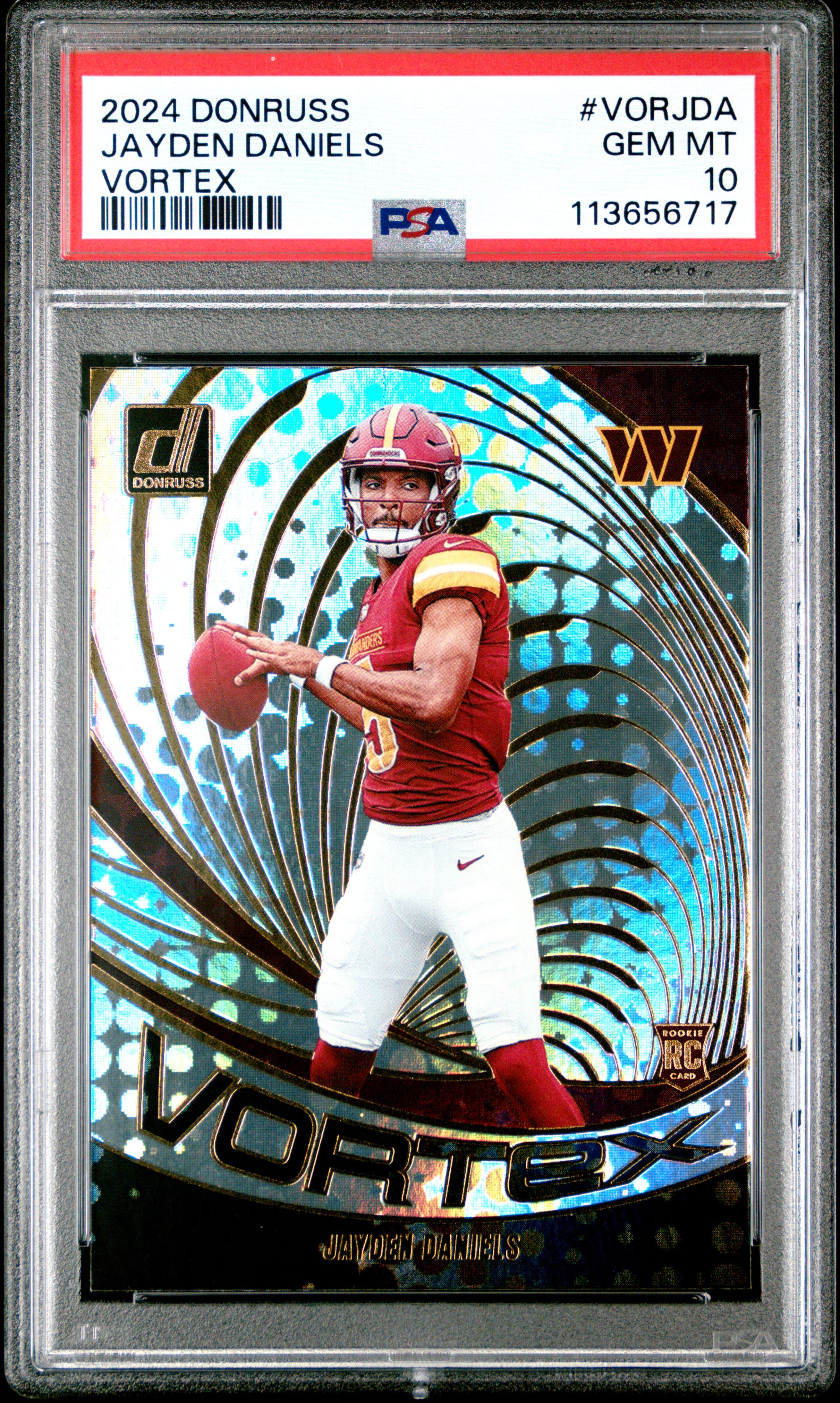 2024 PANINI DONRUSS VORTEX JAYDEN DANIELS #VORJDA GEM MT 10 113656717