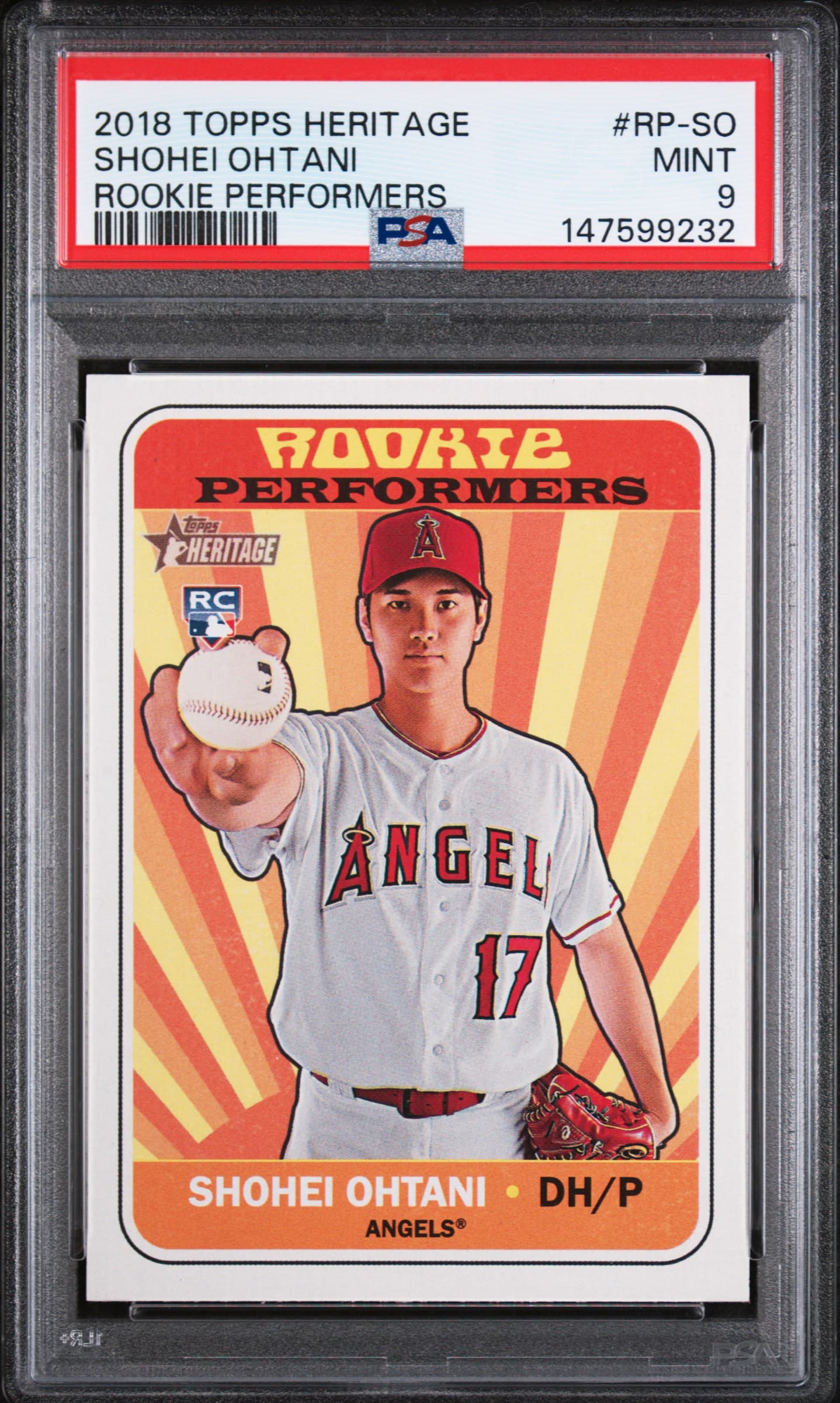 2018 TOPPS HERITAGE ROOKIE PERFORMERS SHOHEI OHTANI #RP-SO ROOKIE PERFORMERS MINT 9 147599232