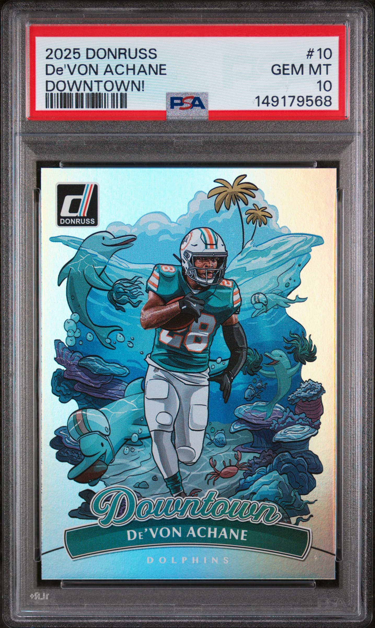 2025 PANINI DONRUSS DOWNTOWN De'VON ACHANE #10 GEM MT 10 149179568