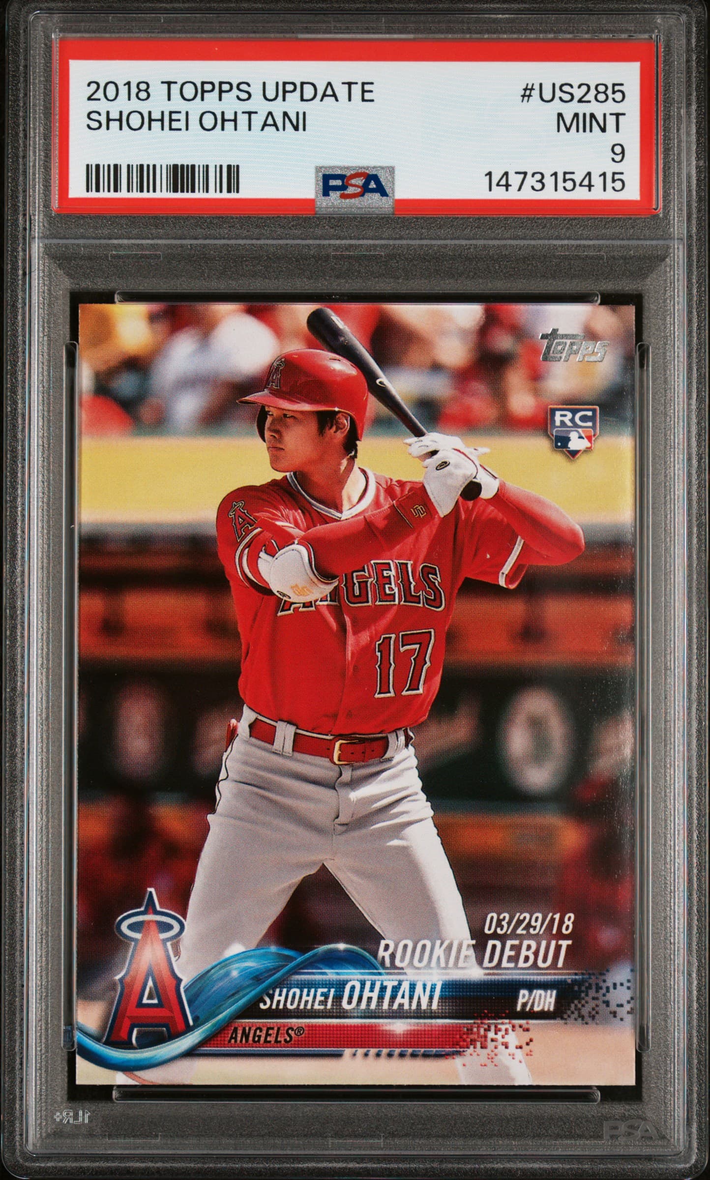 2018 TOPPS UPDATE SHOHEI OHTANI #US285 MINT 9 147315415