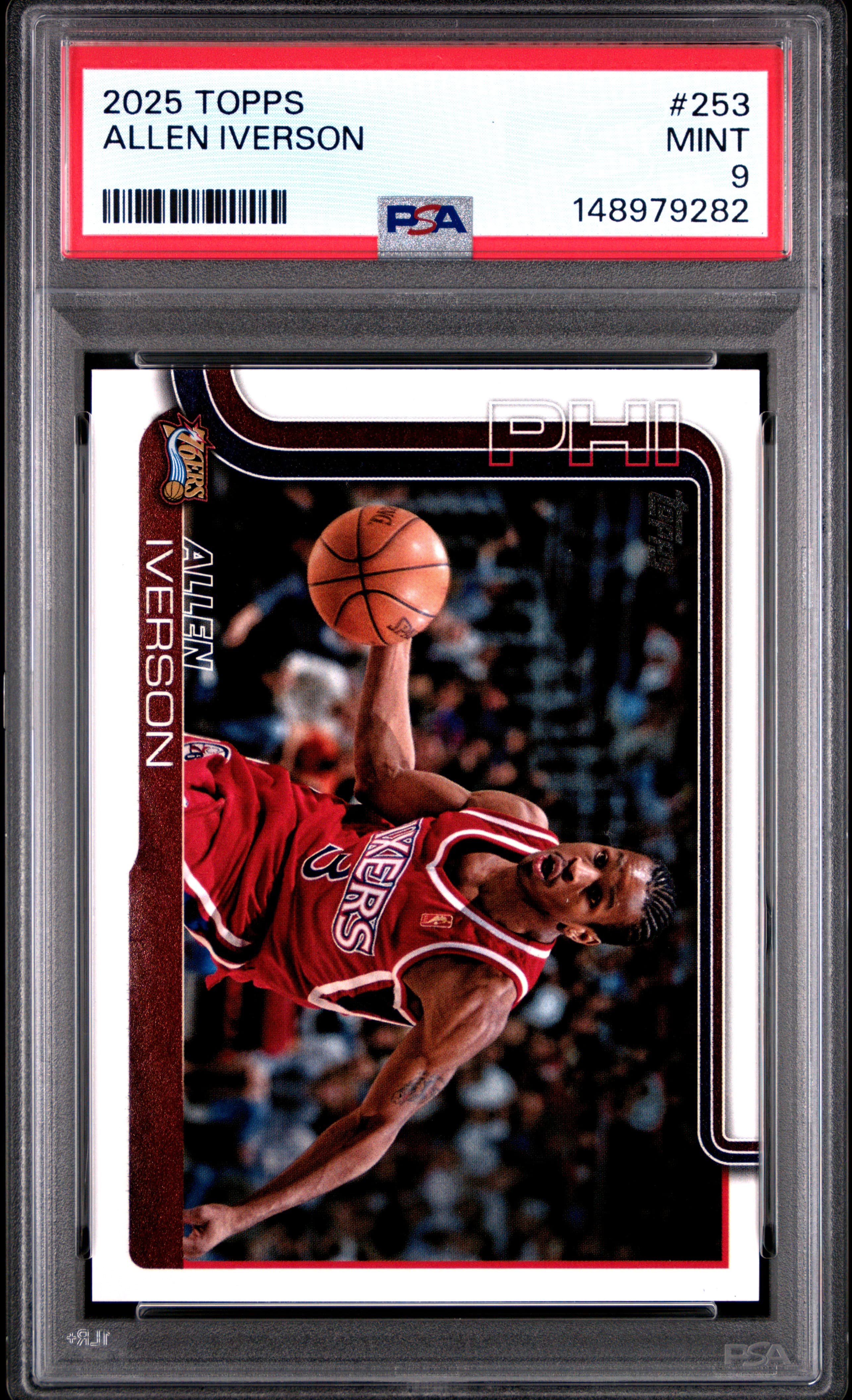 2025 TOPPS ALLEN IVERSON #253 MINT 9 148979282