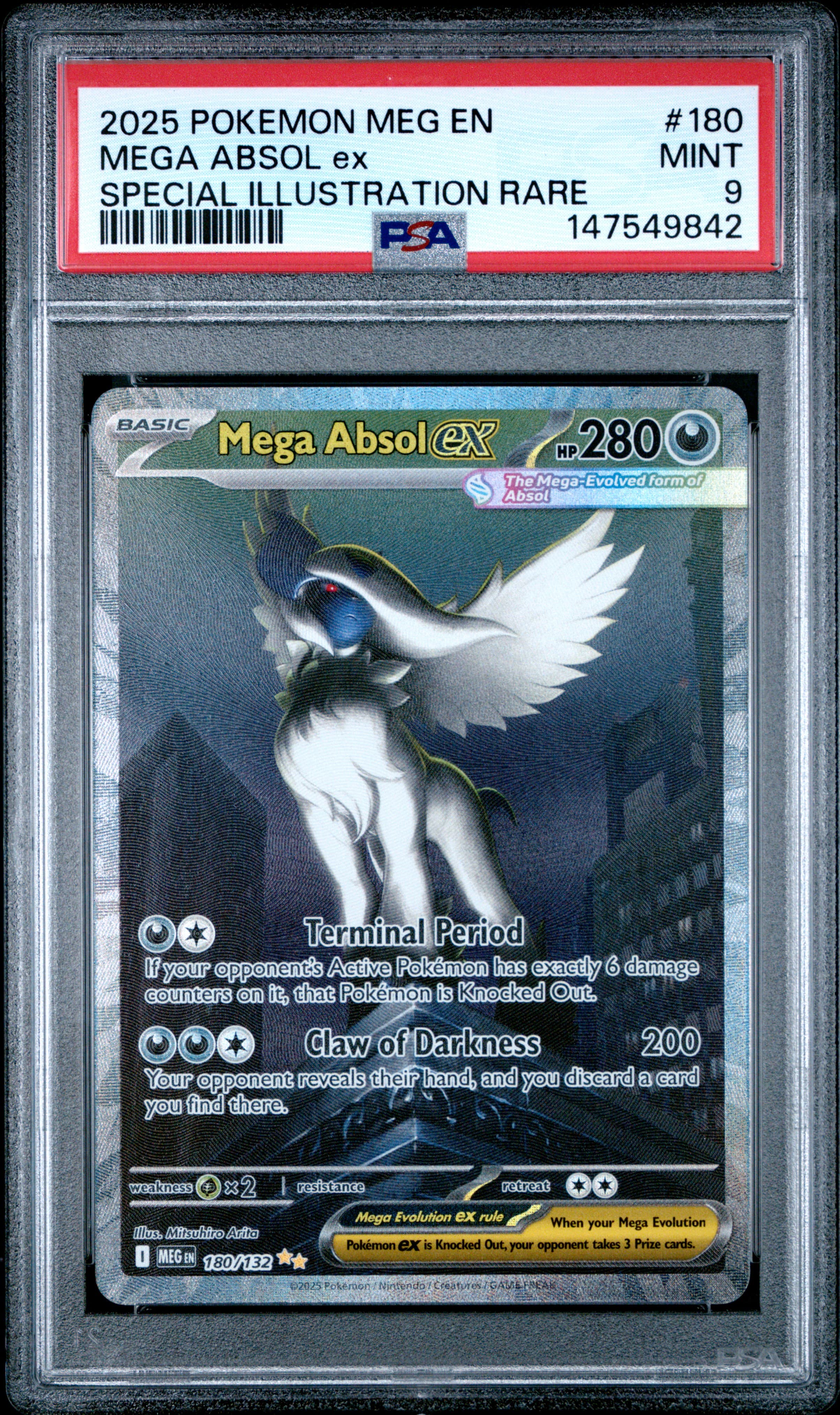 2025 POKEMON MEG EN-MEGA EVOLUTION MEGA ABSOL ex #180 SPECIAL ILLUSTRATION RARE MINT 9 147549842