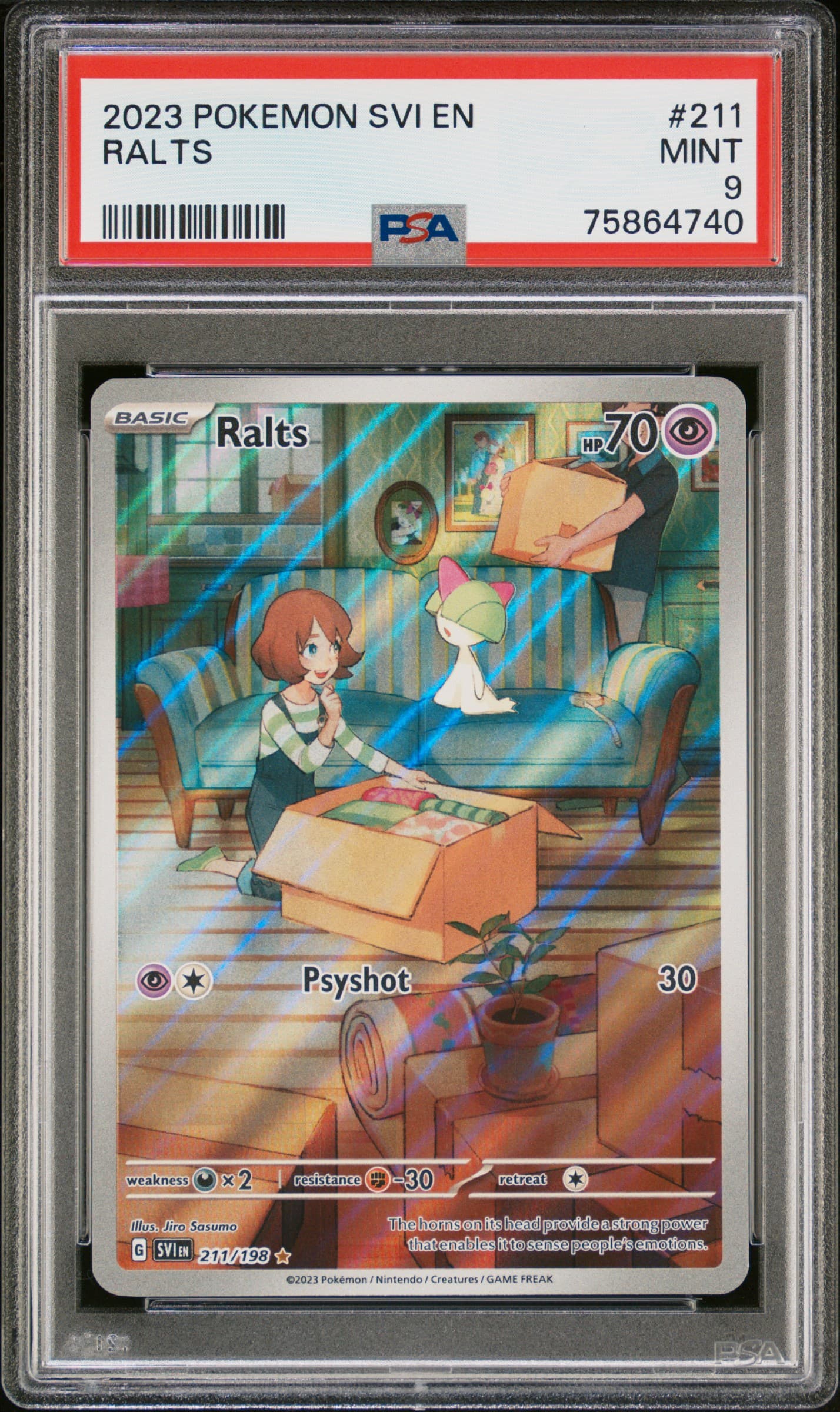 2023 POKEMON SVI EN-SCARLET & VIOLET RALTS #211 ILLUSTRATION RARE MINT 9 75864740