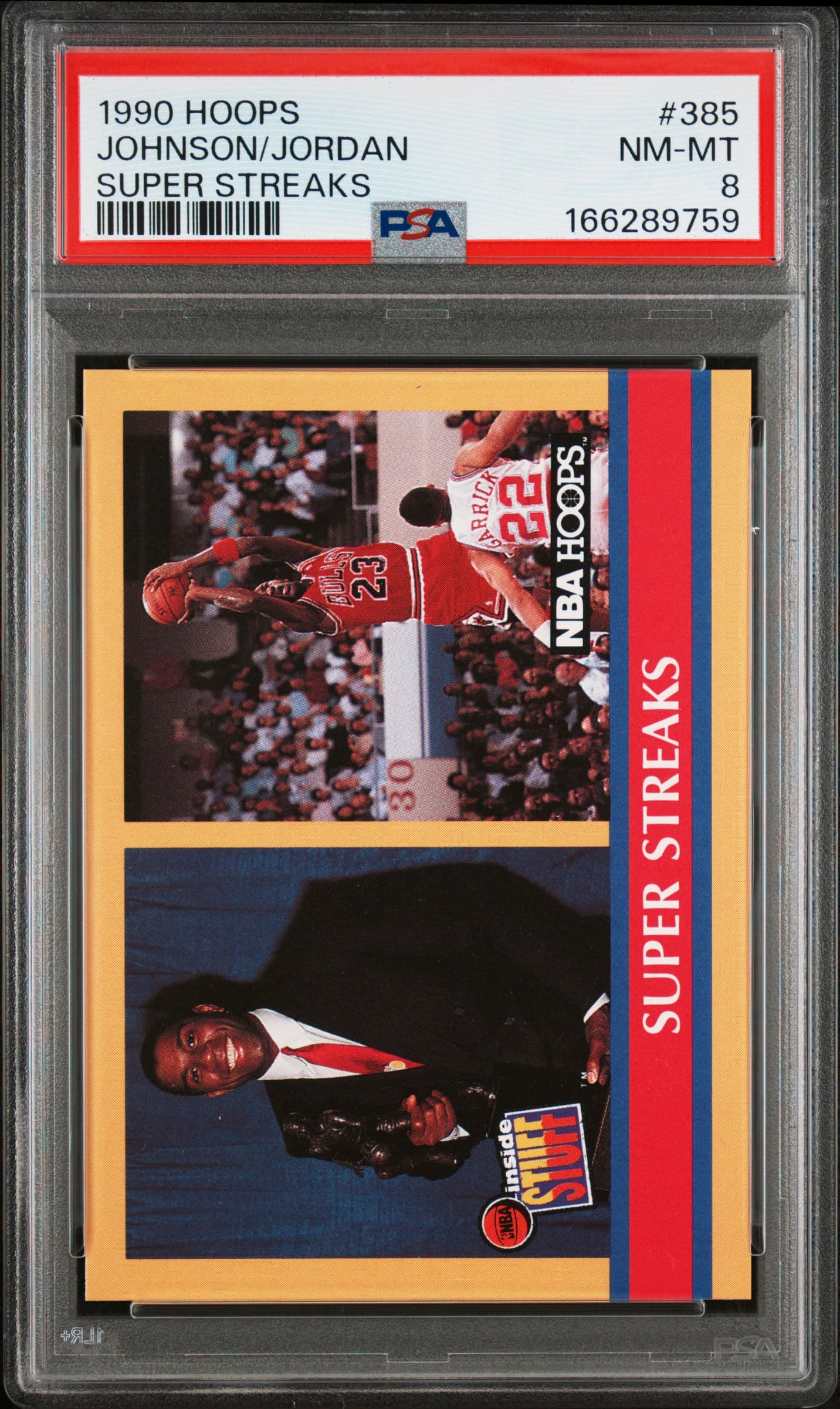 1990 HOOPS JOHNSON/JORDAN #385 SUPER STREAKS NM-MT 8 166289759