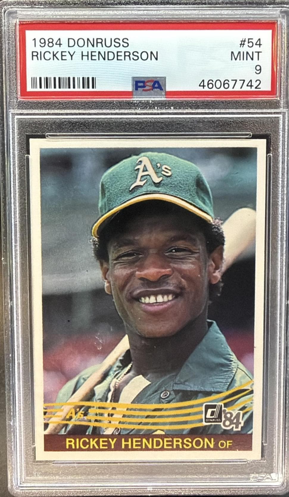 1984 DONRUSS RICKEY HENDERSON #54 MINT 9 46067742