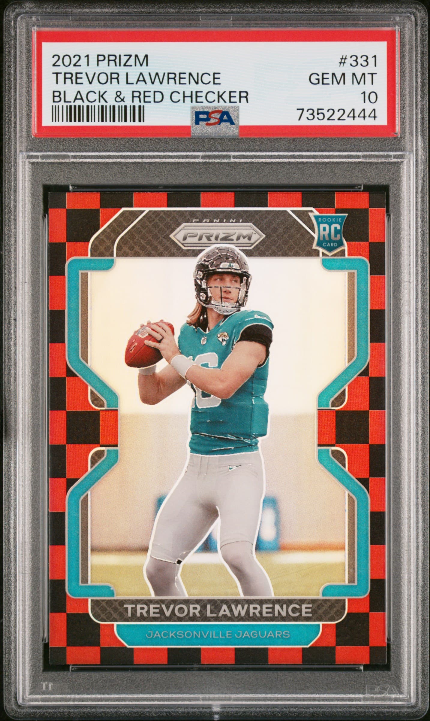 2021 PANINI PRIZM TREVOR LAWRENCE #331 BLACK & RED CHECKER GEM MT 10 73522444