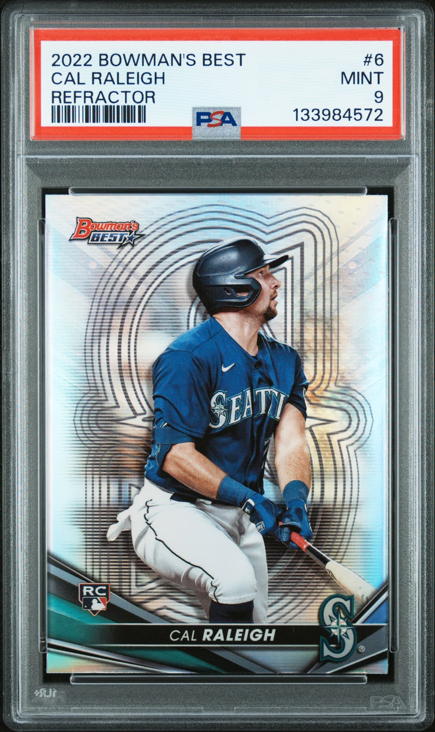 2022 BOWMAN'S BEST CAL RALEIGH #6 REFRACTOR MINT 9 133984572