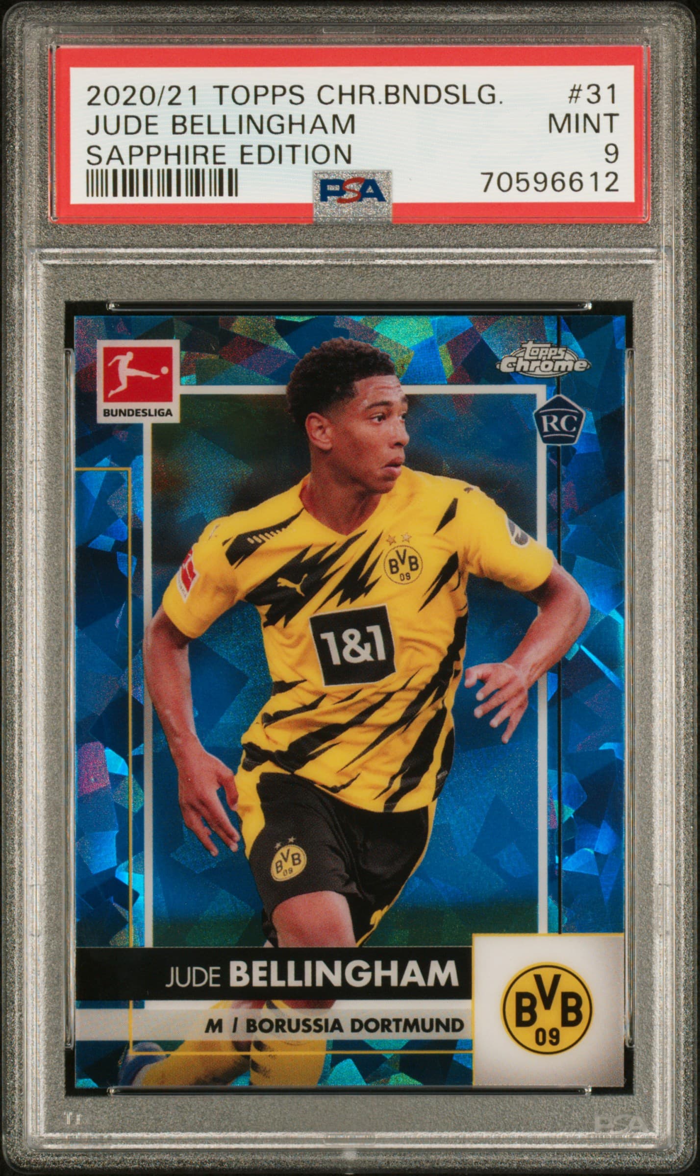 2020 TOPPS CHROME BUNDESLIGA SAPPHIRE EDITION JUDE BELLINGHAM #31 SAPPHIRE EDITION MINT 9 70596612
