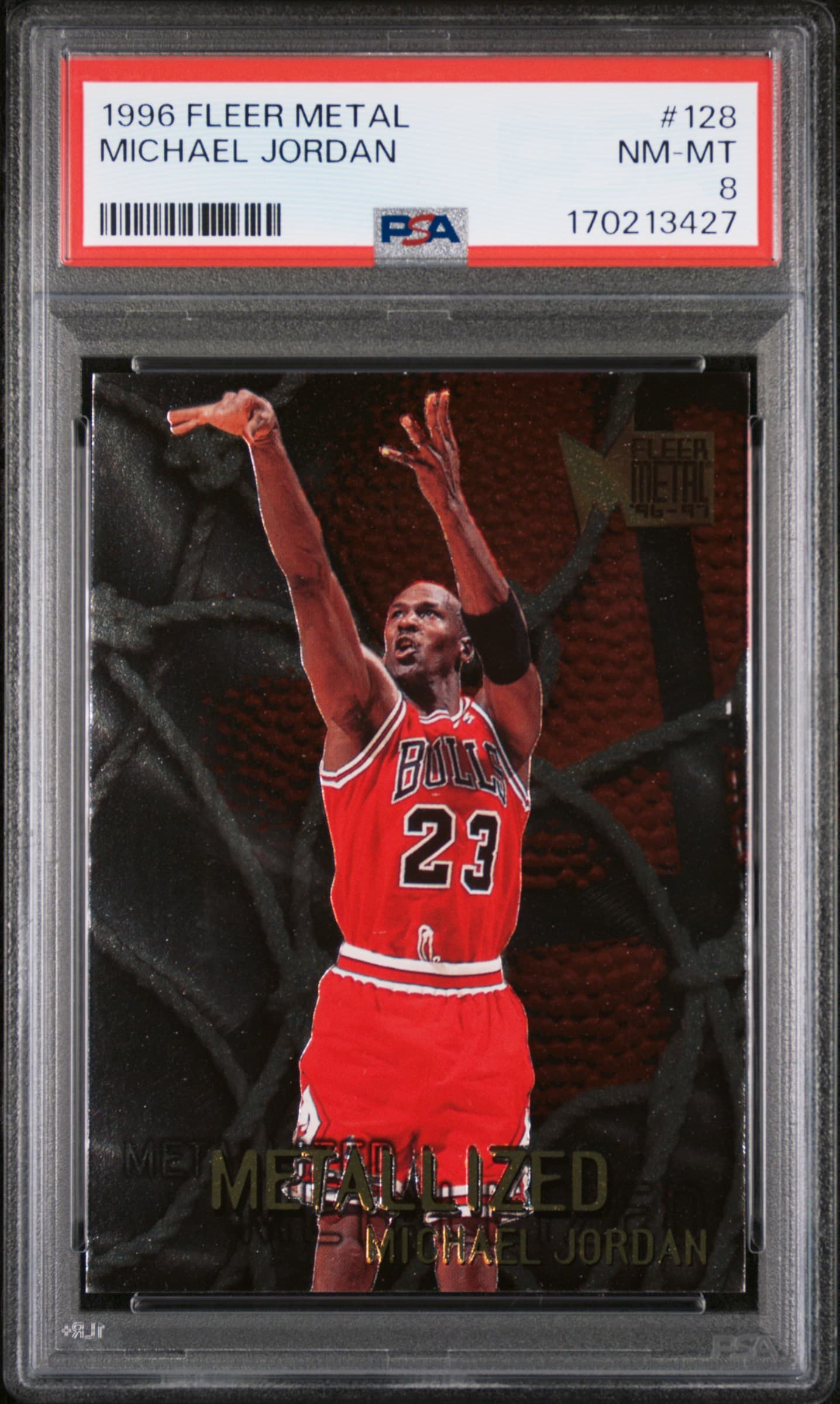 1996 METAL MICHAEL JORDAN #128 NM-MT 8 170213427