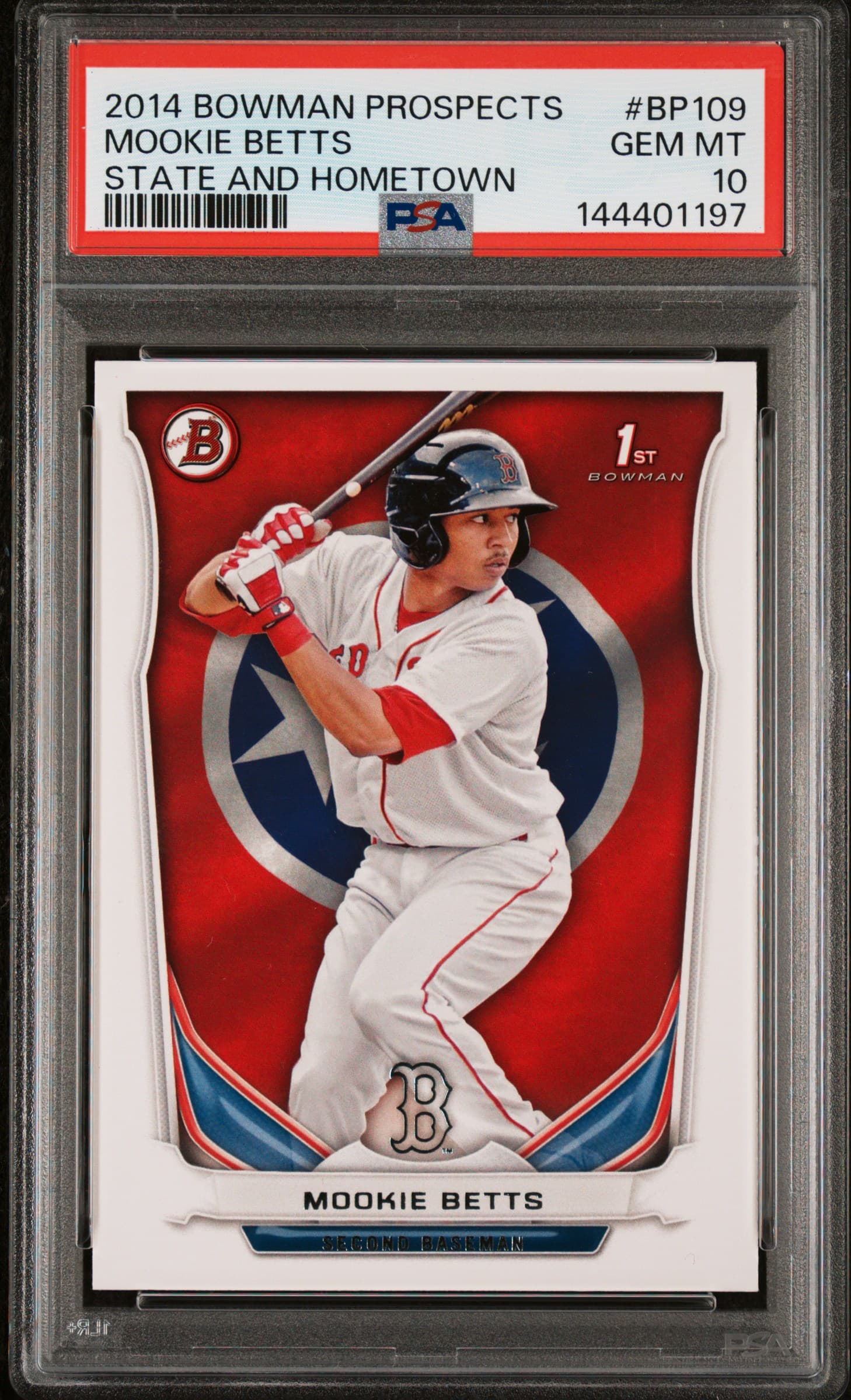 2014 BOWMAN PROSPECTS MOOKIE BETTS #BP109 STATE AND HOMETOWN GEM MT 10 144401197