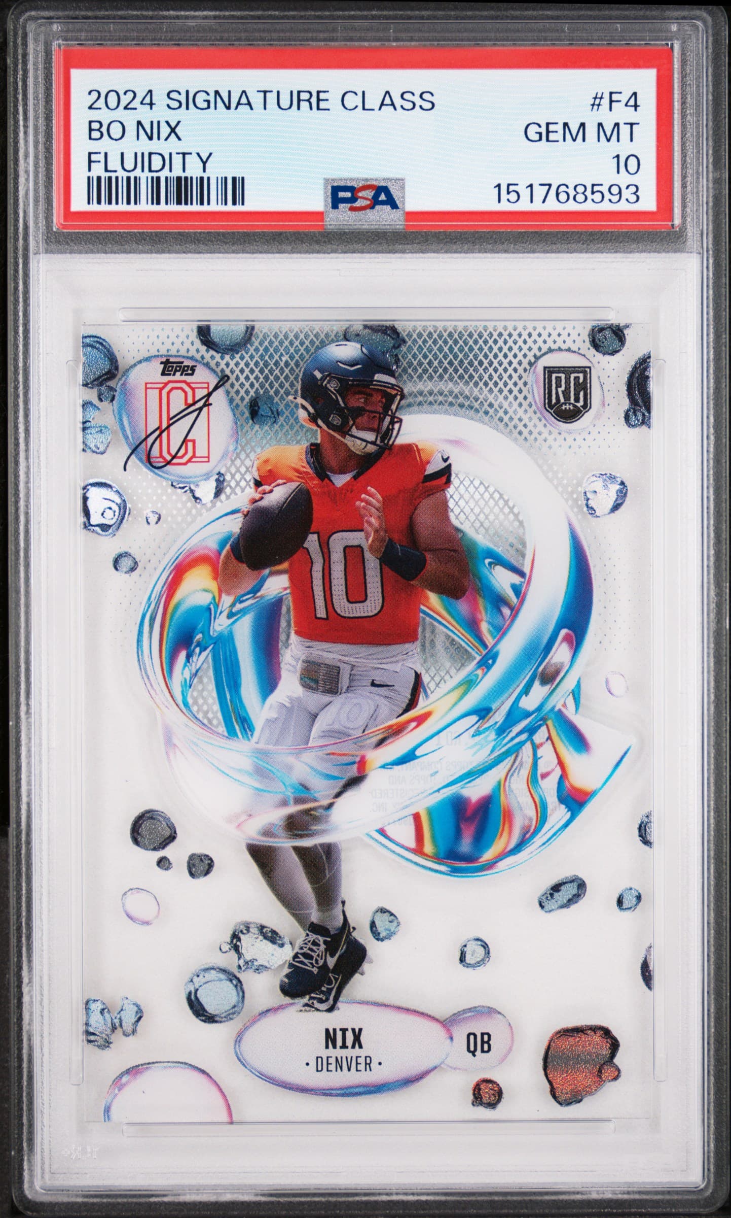 2024 TOPPS SIGNATURE CLASS FLUIDITY BO NIX #F4 GEM MT 10 151768593